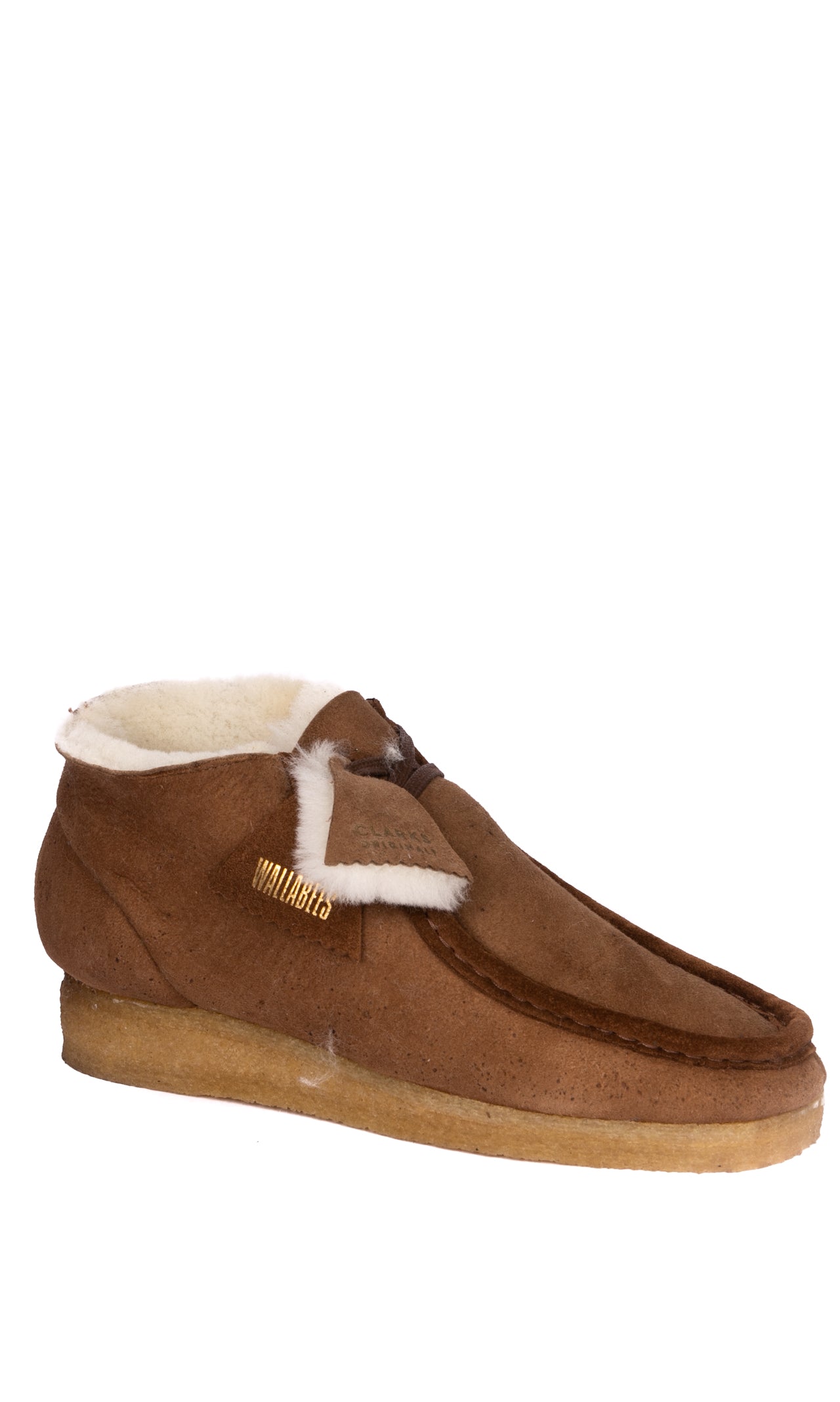 CLARKS ORIGINAL Stringata wallabee boot cuoio 26162498 WALLABEE BOOT-TAN