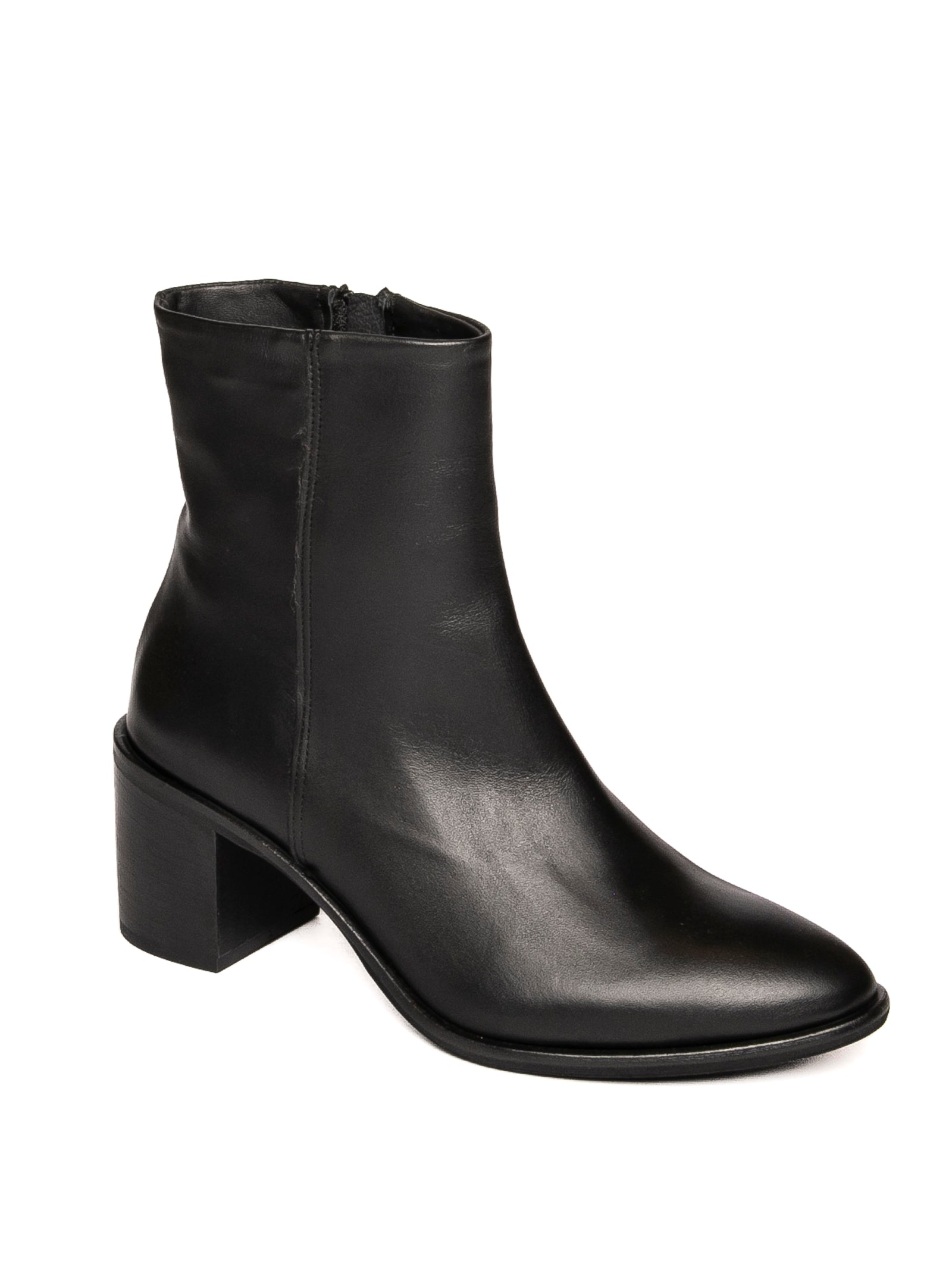 UP44 tronchetto in pelle nero<BR/> EL649 VIT-NERO