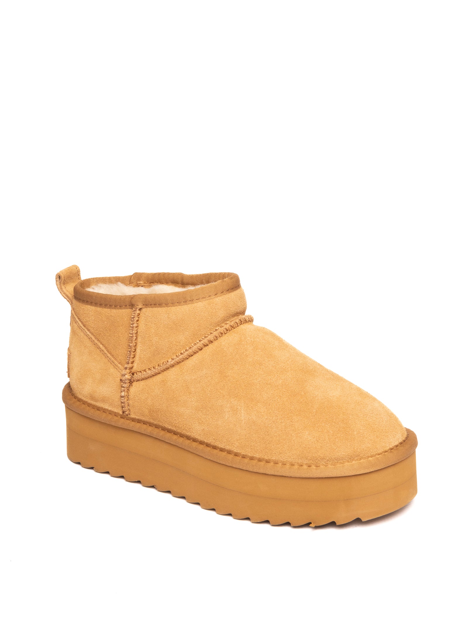 COLORS OF CALIFORNIA Tronchetto suede tan YWPLA01 PLATFORMWINTER-TAN