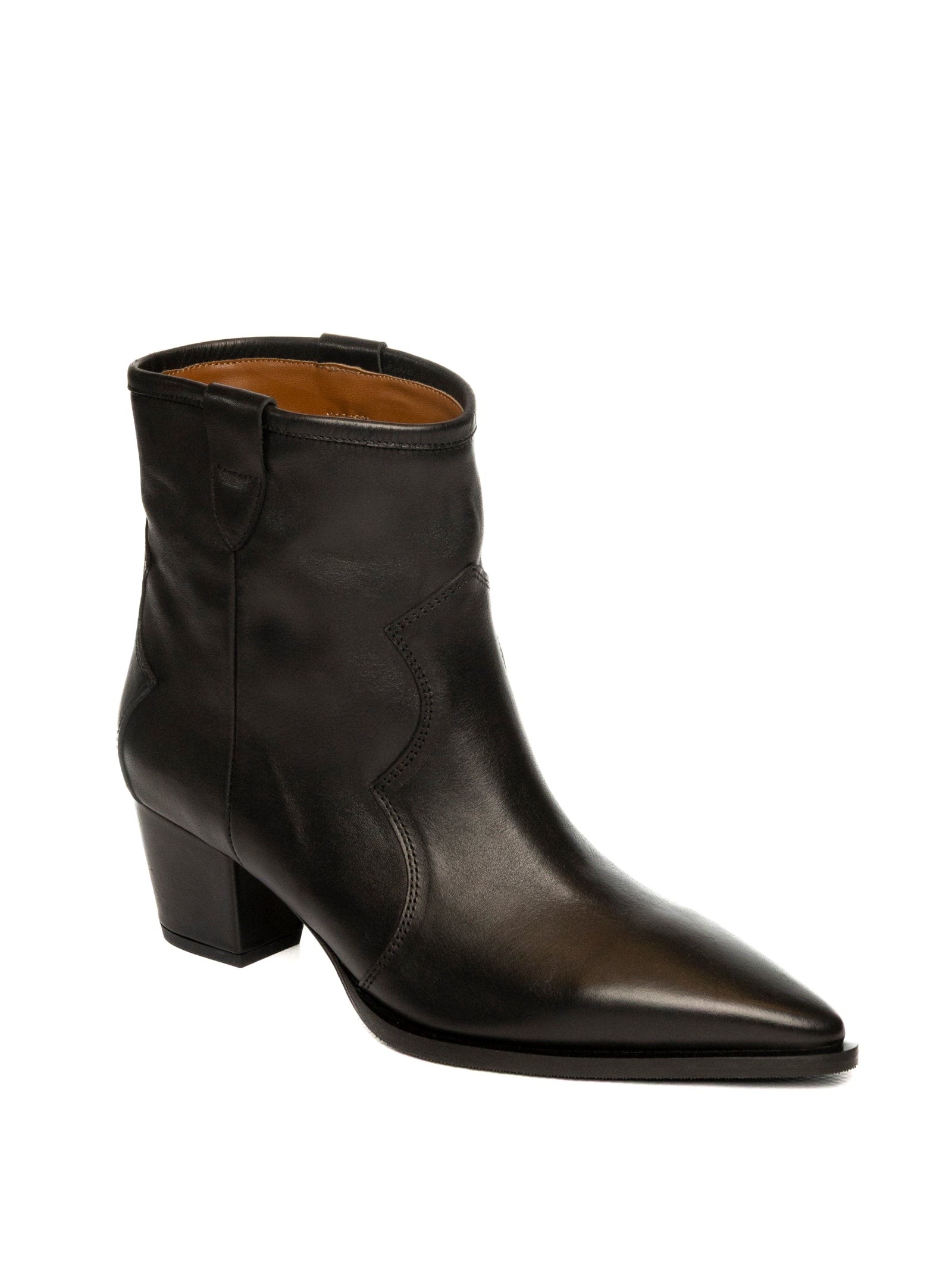 ALBANO Stivaletto texano pelle nero 615 VIT-NERO
