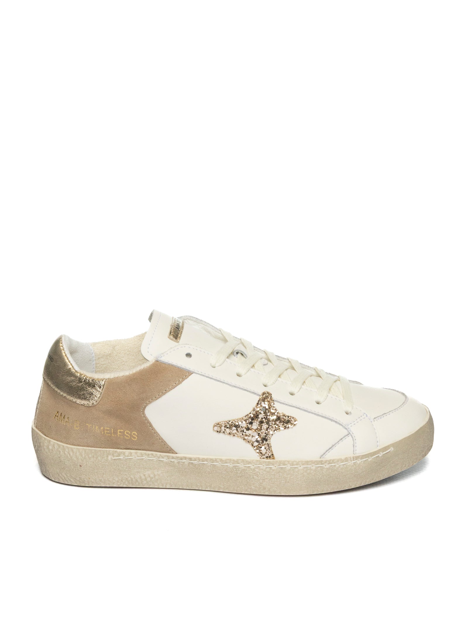 AMA BRAND DELUXE Sneaker timeless bianco/oro TIME D 4429-BIA/ORO