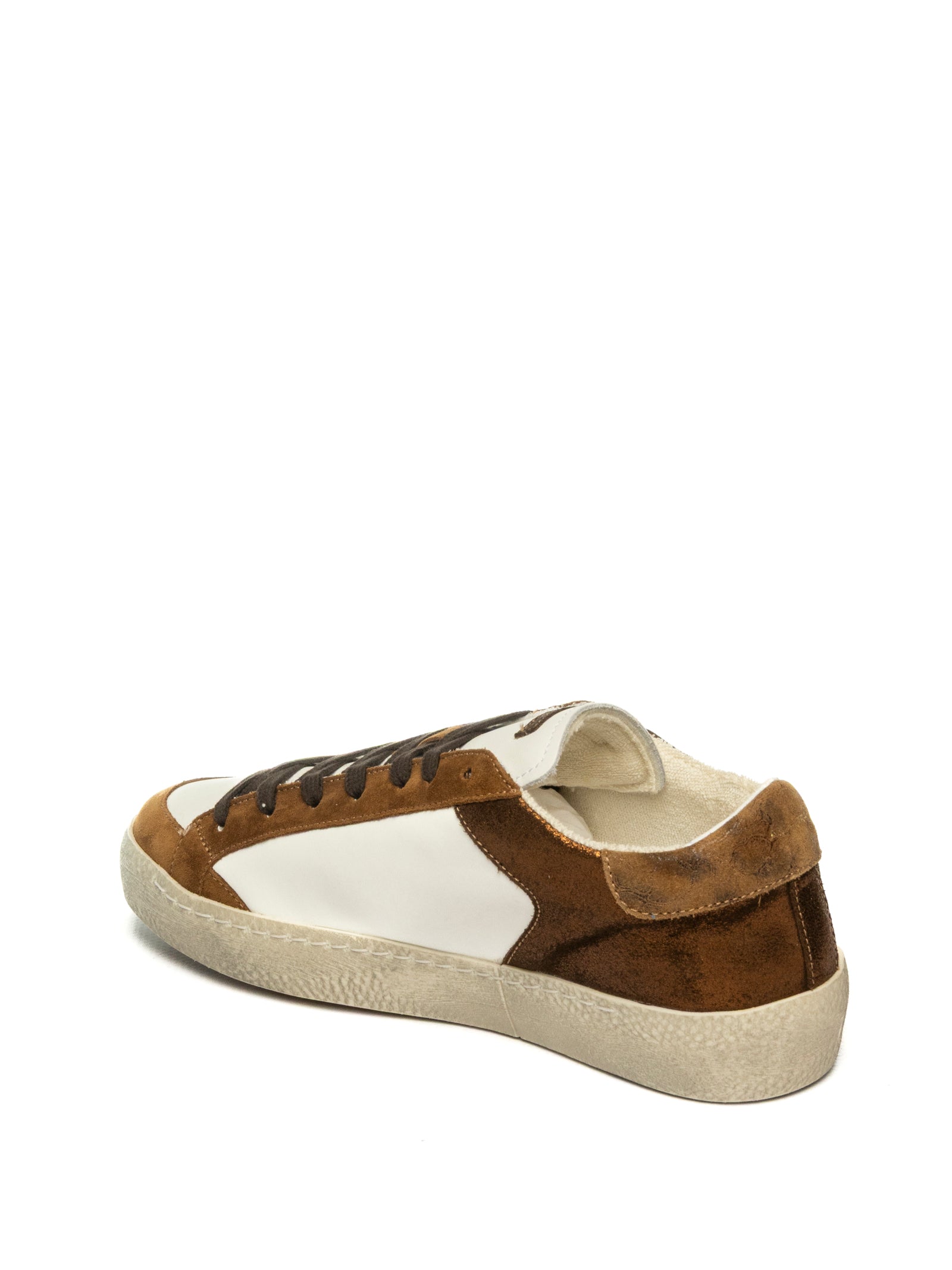 AMA BRAND DELUXE Sneaker timeless bianco/marrone TIME D 4430-BIA/MARRONE