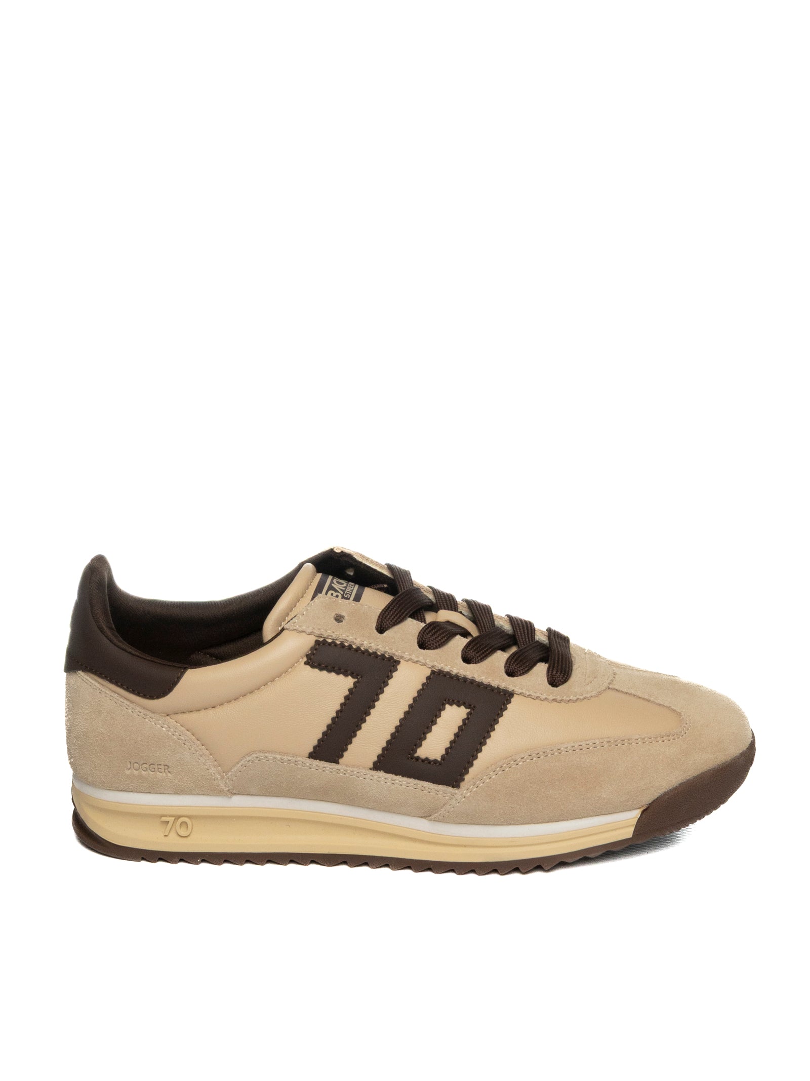 BACK 70 Sneaker jogger coffee JOGGER PELLE.N07-COFFEE