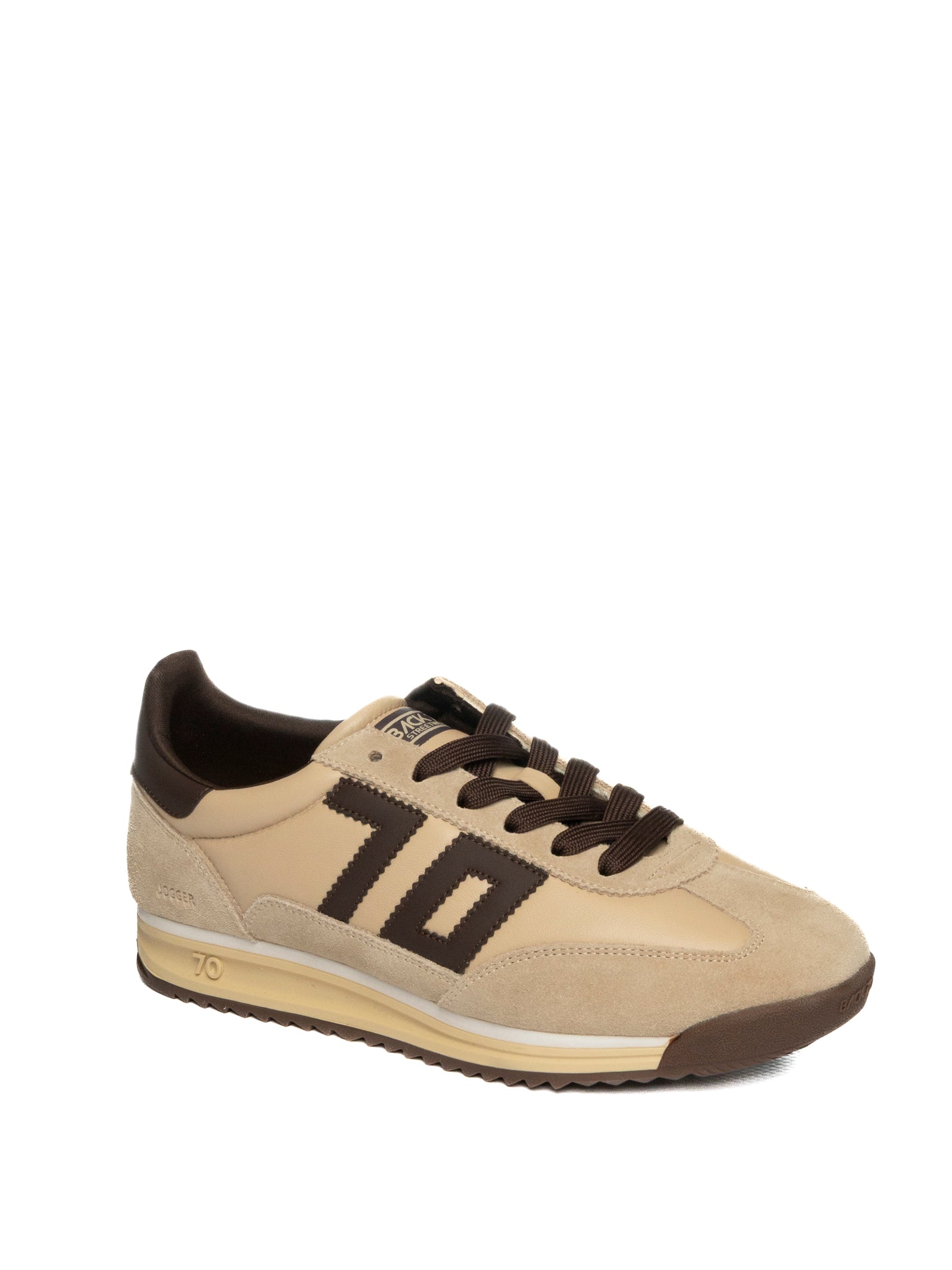BACK 70 Sneaker jogger coffee JOGGER PELLE.N07-COFFEE