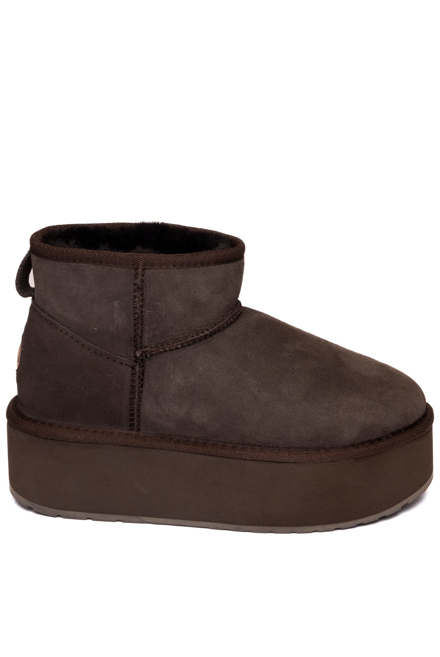 EMU Stivaletto montone choco W13082 STINGERFLAT-CHOCO