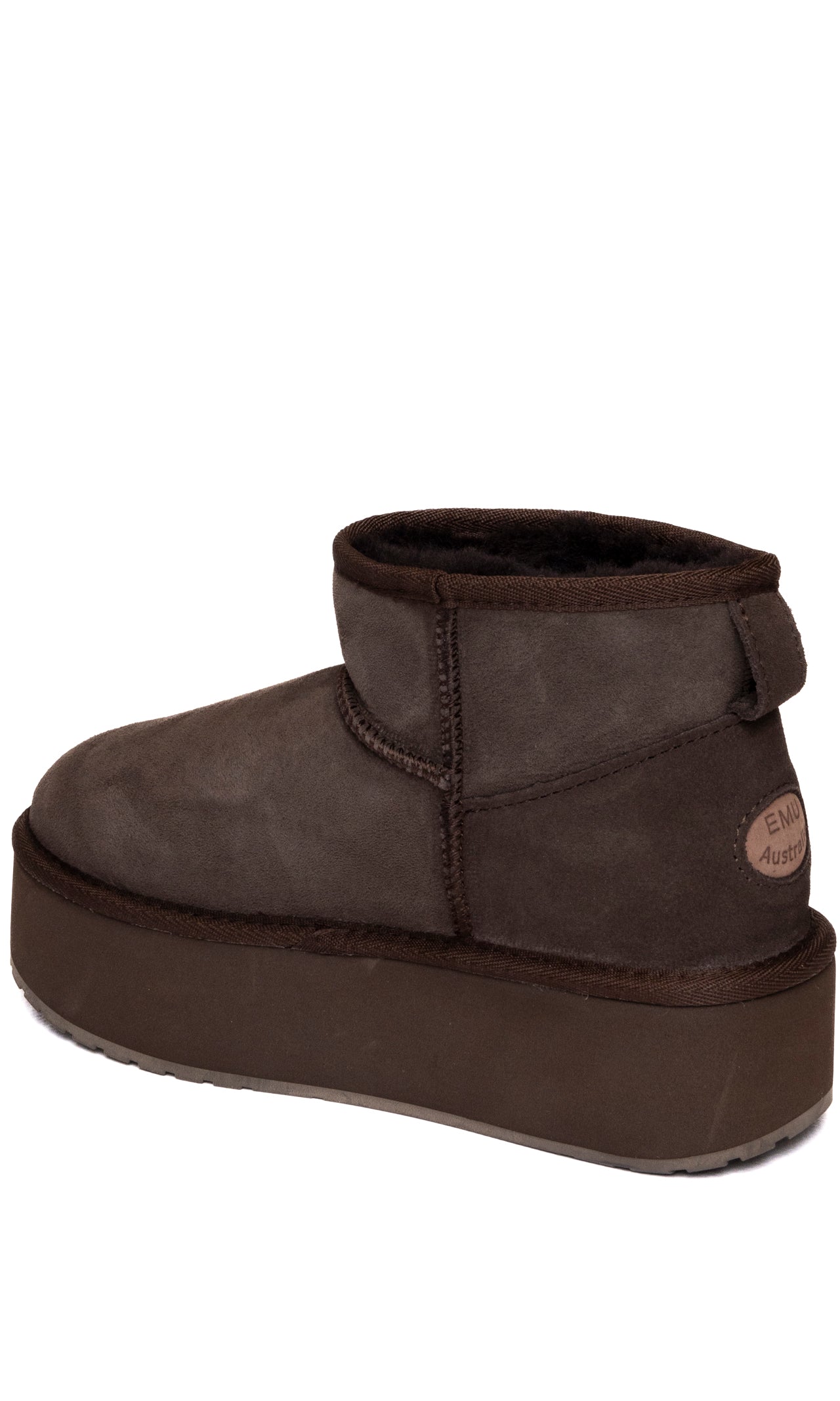 EMU Stivaletto montone choco W13082 STINGERFLAT-CHOCO