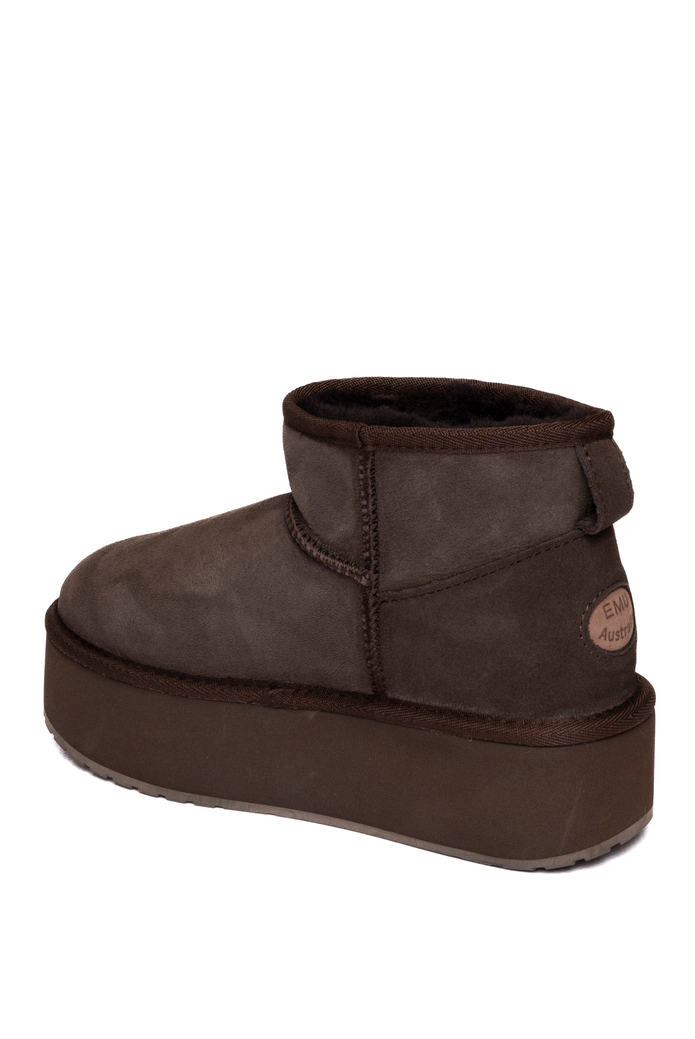 EMU Stivaletto montone choco W13082 STINGERFLAT-CHOCO