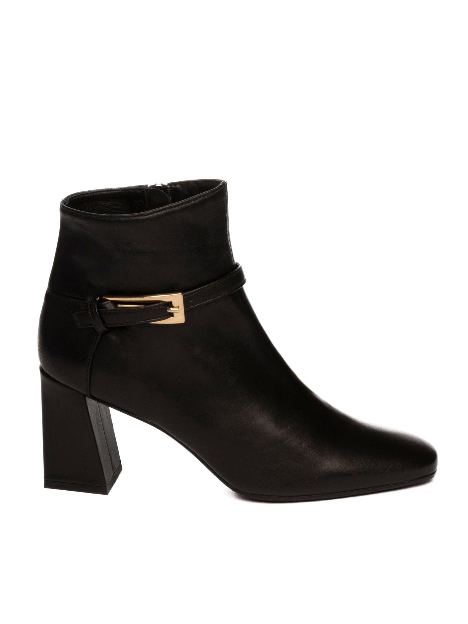 FRANCO RUSSO Tronchetto pelle nero 1220 NAPPA-NERO