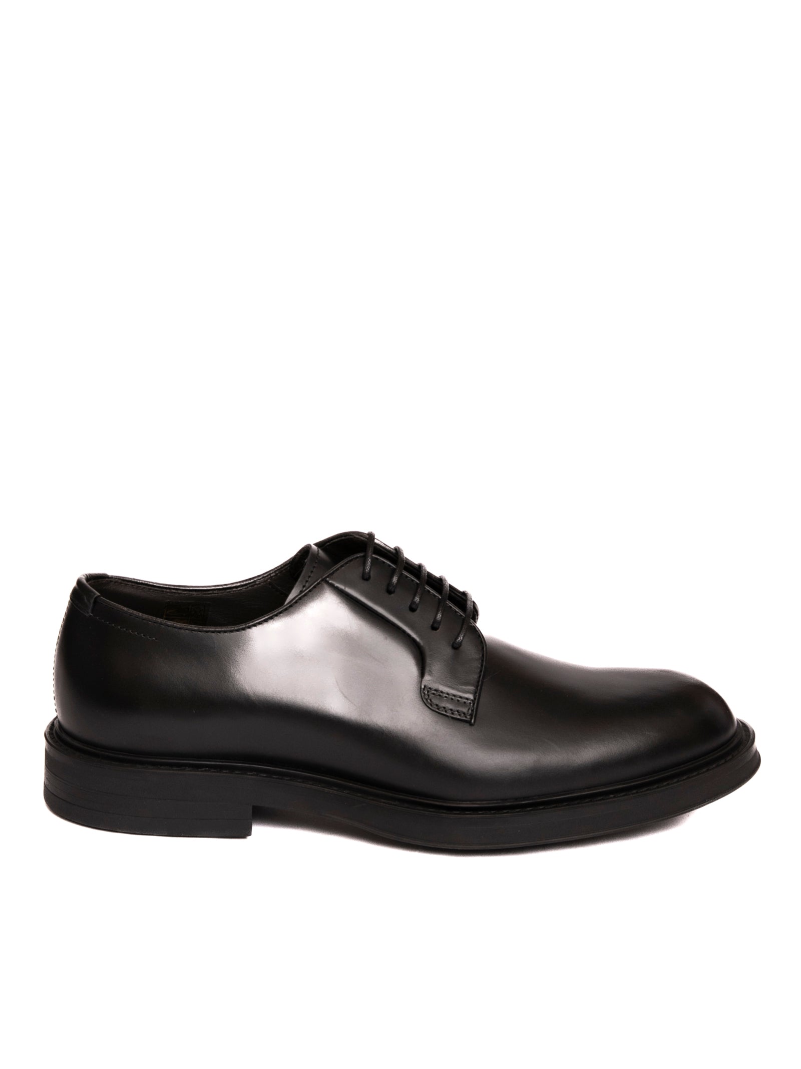 HENDERSON derby in pelle nero<BR/> 82200 VIT-NERO