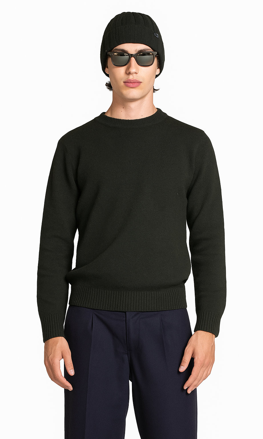 IMPURE pullover lana verde scuro CHARLIE LANA-D.GREEN