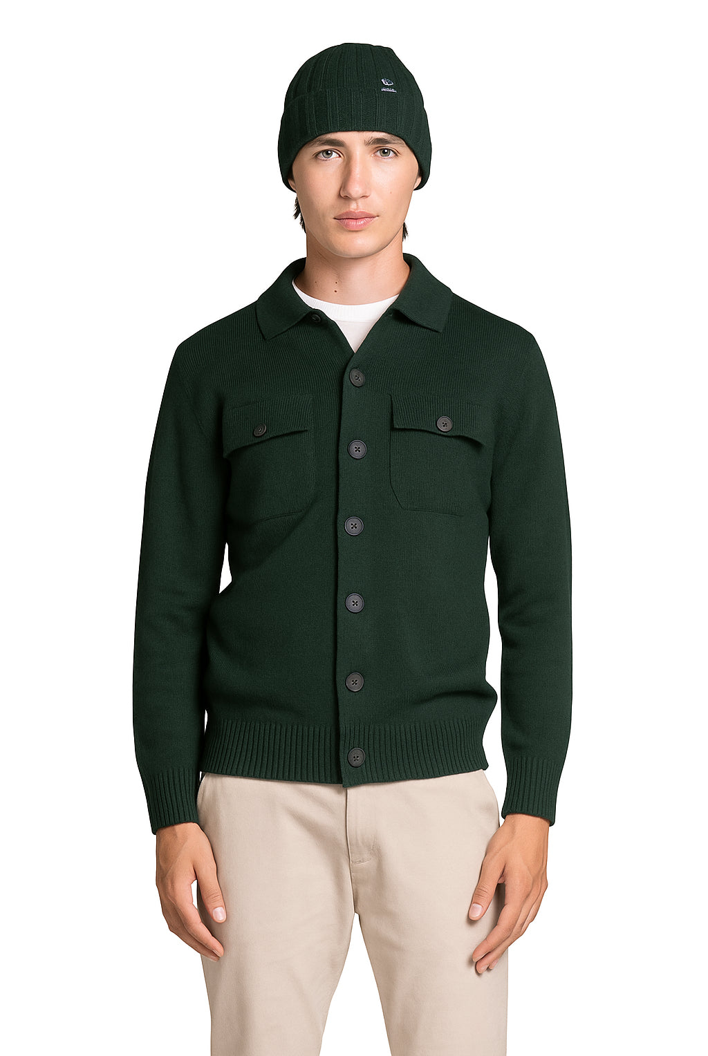 IMPURE pullover lana verde ZAC LANA-VERDE
