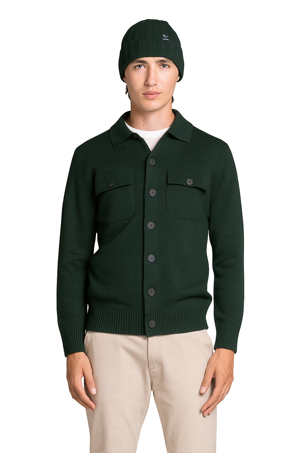 IMPURE pullover lana verde ZAC LANA-VERDE