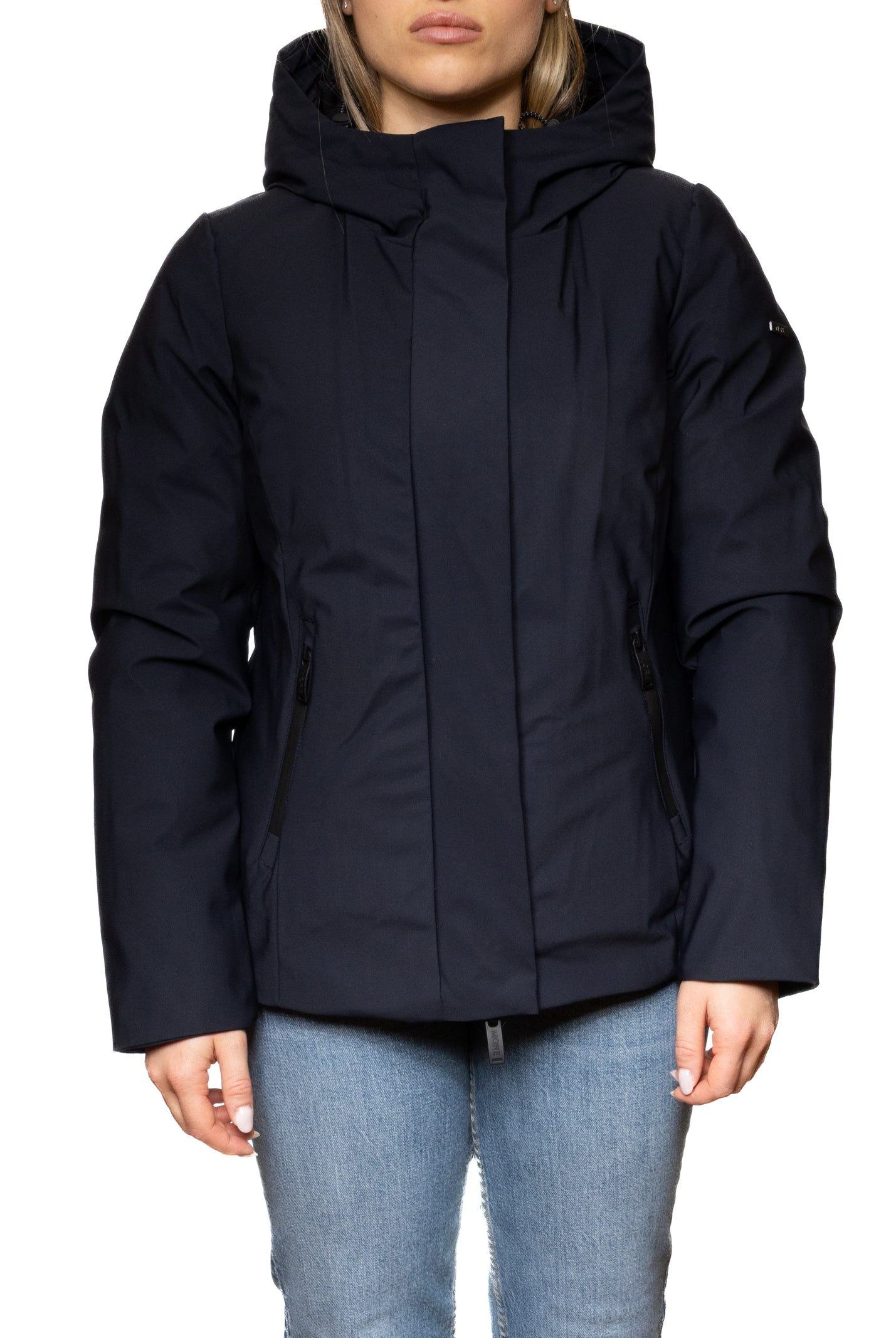 MORE giubbino piuma blu W2024 PIUMA-BLU