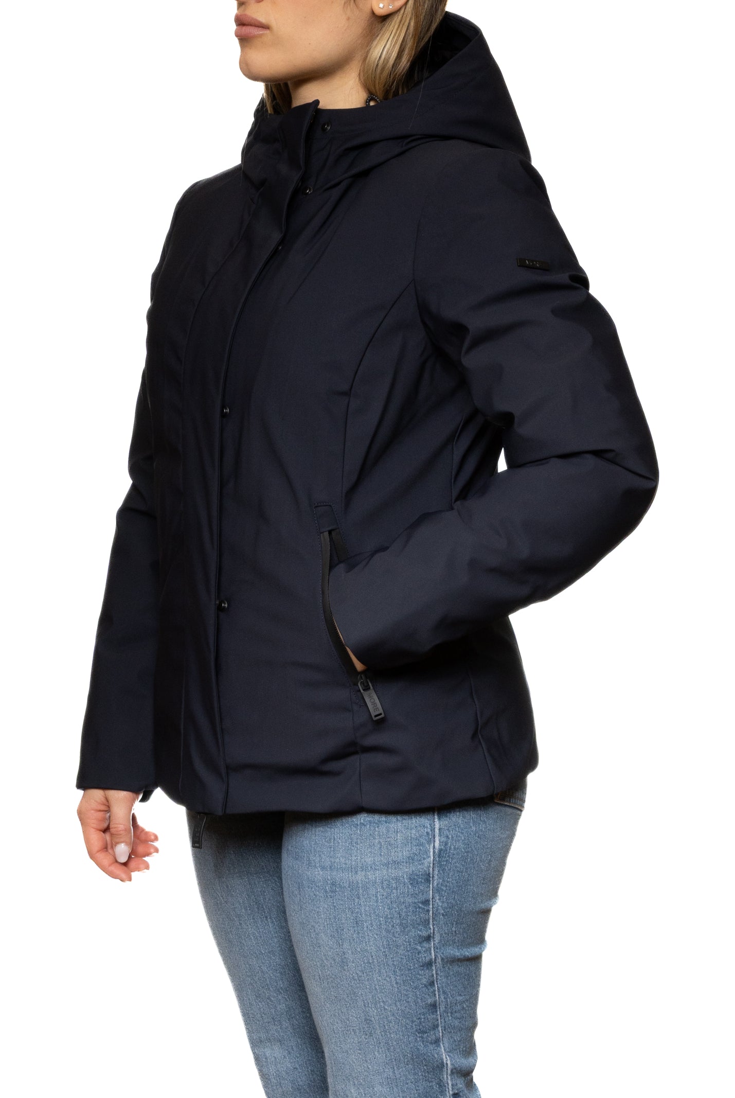 MORE giubbino piuma blu W2024 PIUMA-BLU