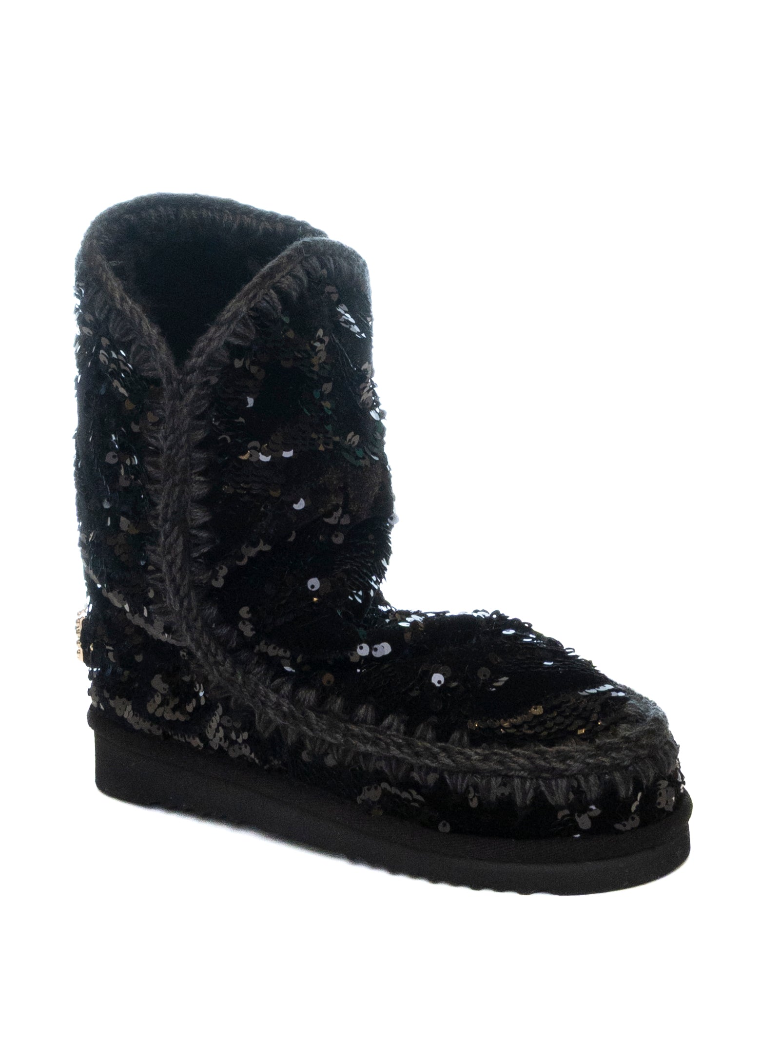 MOU Stivaletto eskimo 24 glitter nero ESKIMO24.BIGLOGO 101031K-QBK