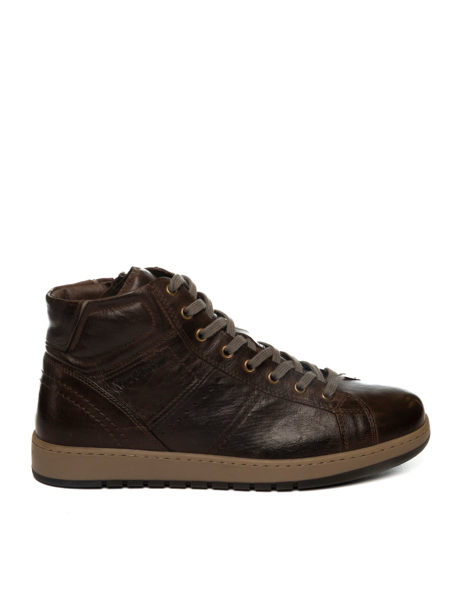 NERO GIARDINI Sneaker mid pelle moro 500940 OSAKA-T.MORO