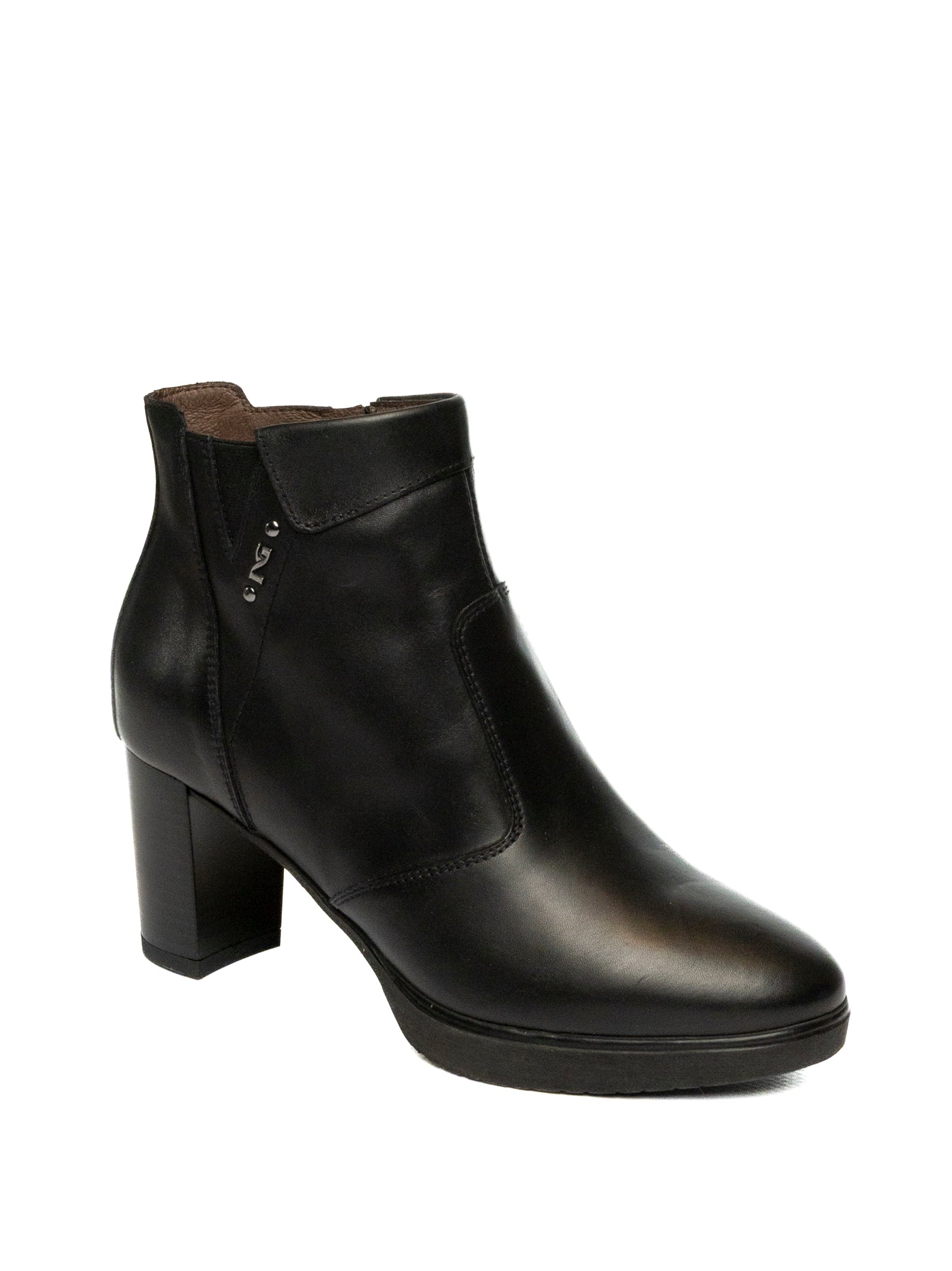 NERO GIARDINI Tronchetto pelle nero 513800 GUANTO-NERO