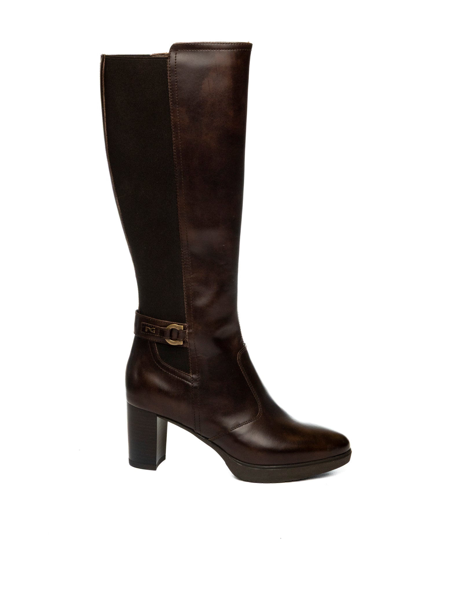 NERO GIARDINI Stivale pelle moro 514601 MANOLETE-T.MORO