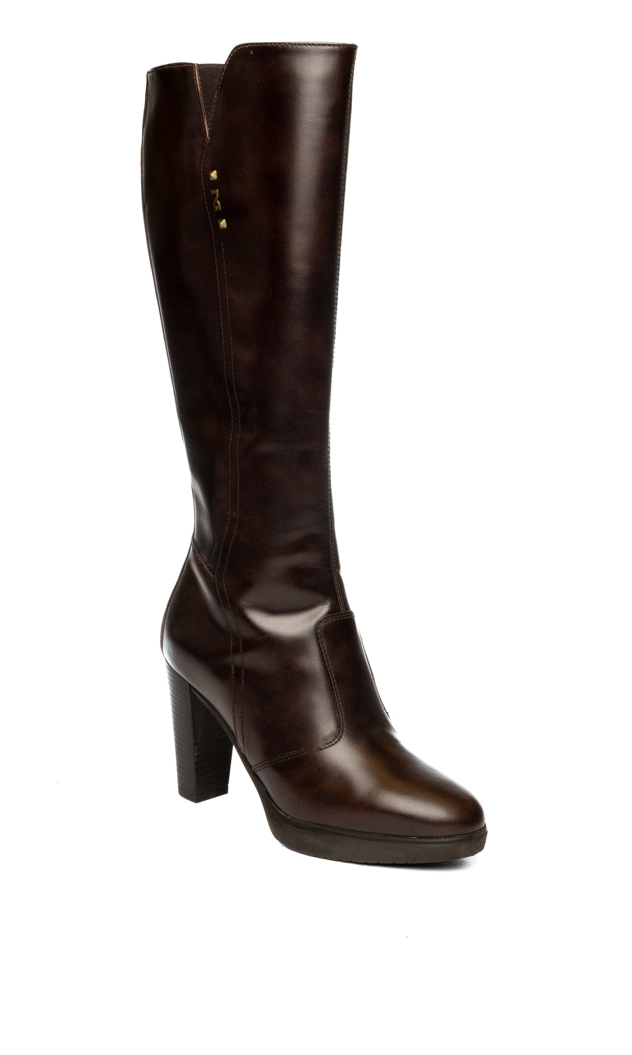 NERO GIARDINI Stivale pelle moro 514611 MANOLETE-T.MORO