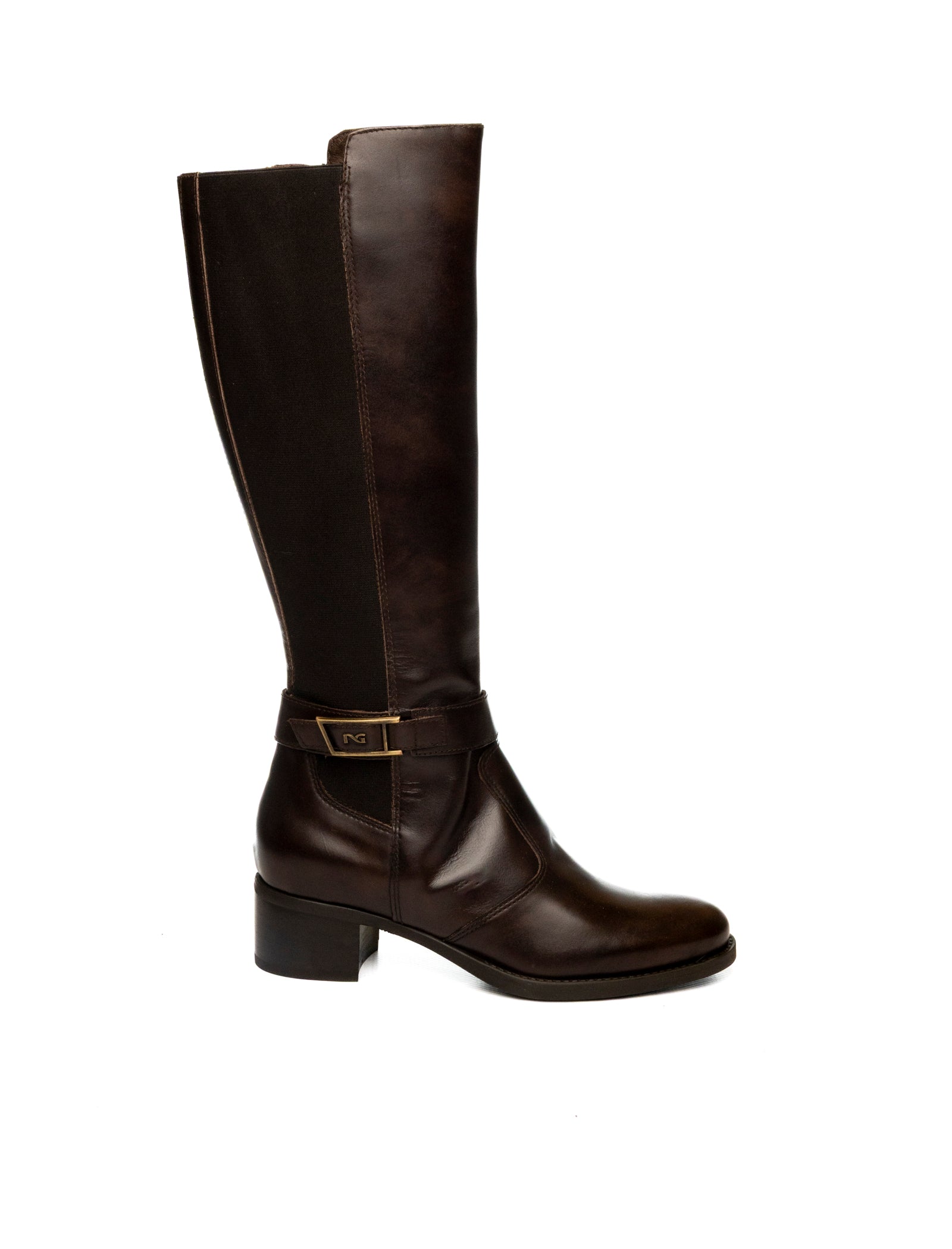 NERO GIARDINI Stivale pelle moro 514644 MANOLETE-T.MORO