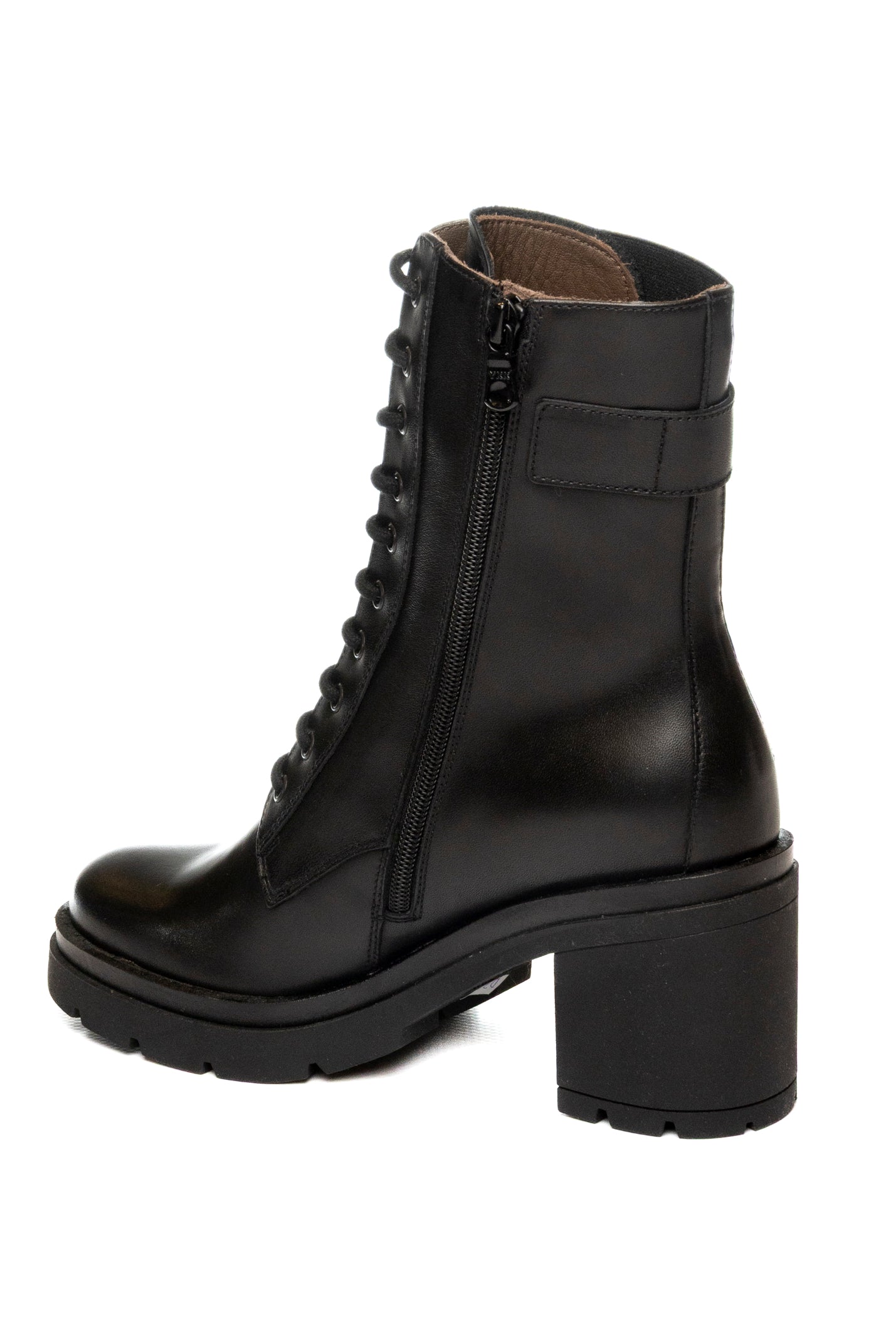 NERO GIARDINI Anfibio tacco pelle nero 514793 GUANTO-NERO
