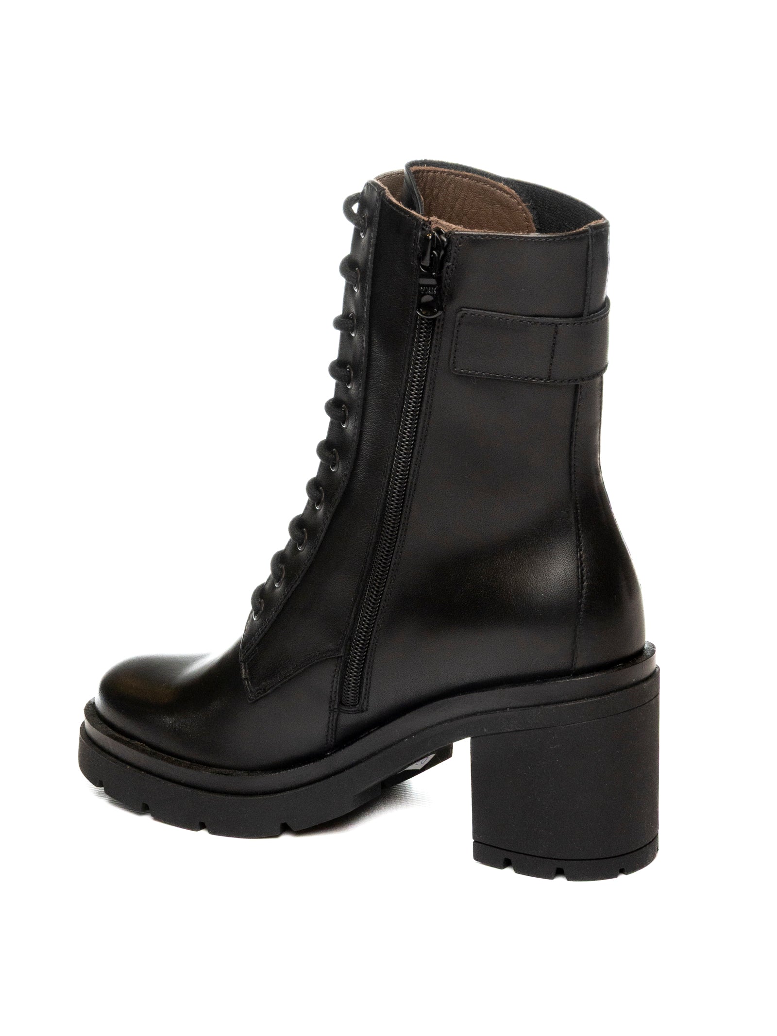 NERO GIARDINI Anfibio tacco pelle nero 514793 GUANTO-NERO