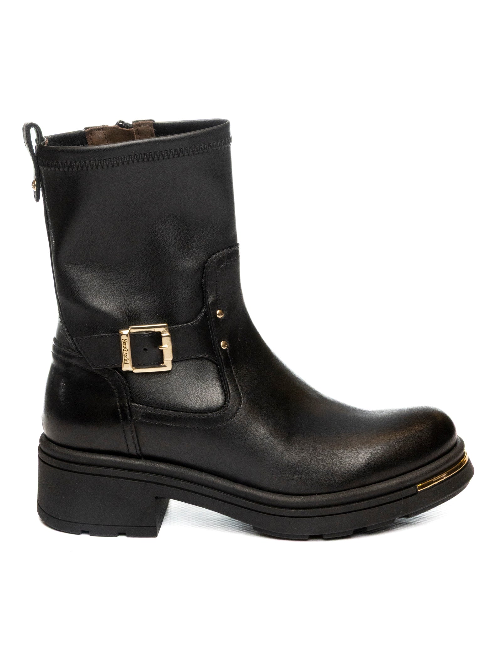 NERO GIARDINI Tronchetto pelle nero 514865 GUANTO-NERO