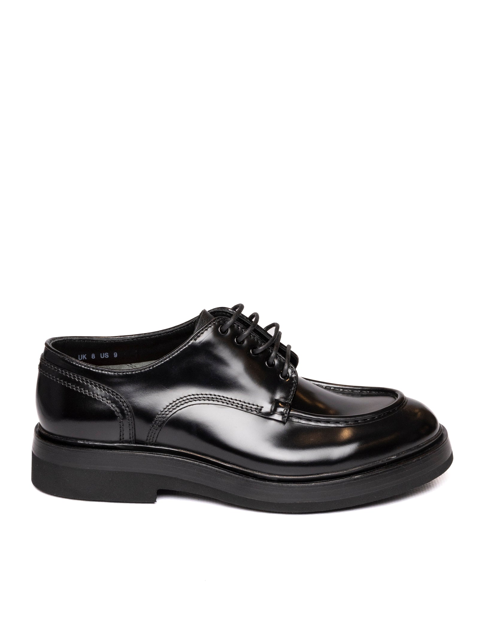 SANTONI Derby in pelle nero 18366 PELLE-NERO