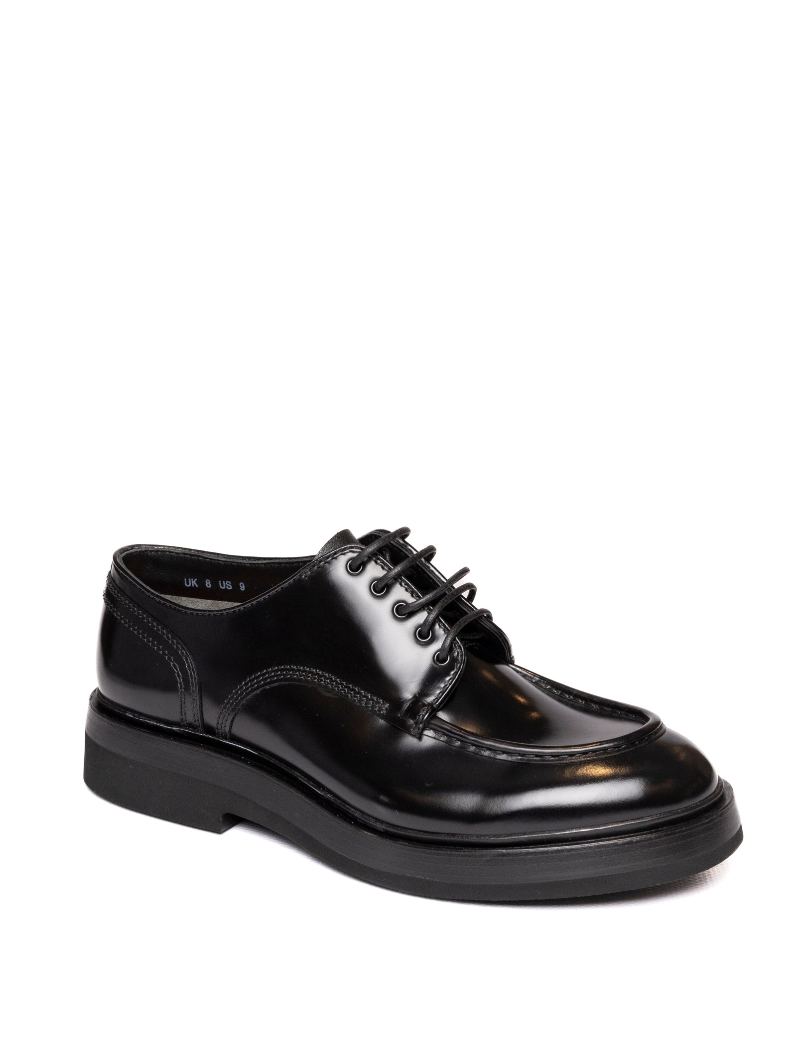 SANTONI Derby in pelle nero 18366 PELLE-NERO