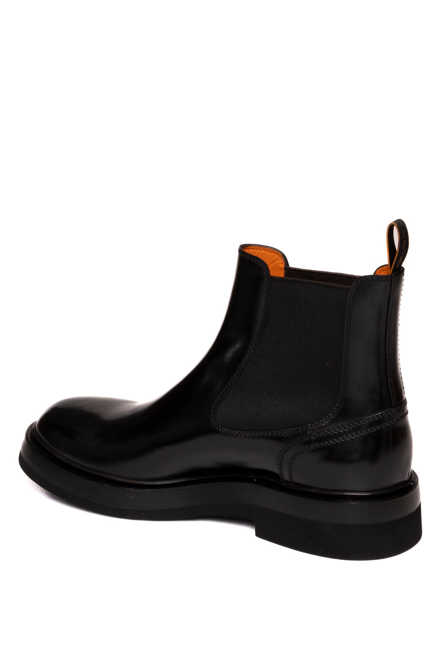 SANTONI stivaletto in pelle nero 18633 PELLE-NERO