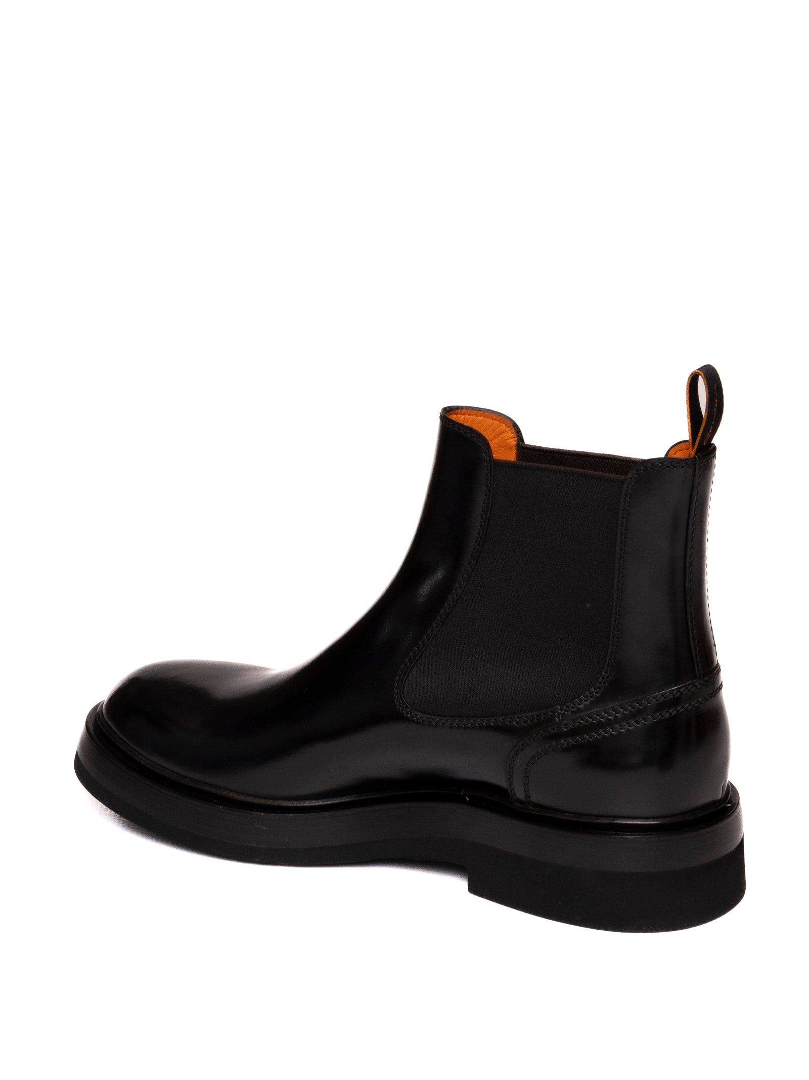 SANTONI stivaletto in pelle nero 18633 PELLE-NERO