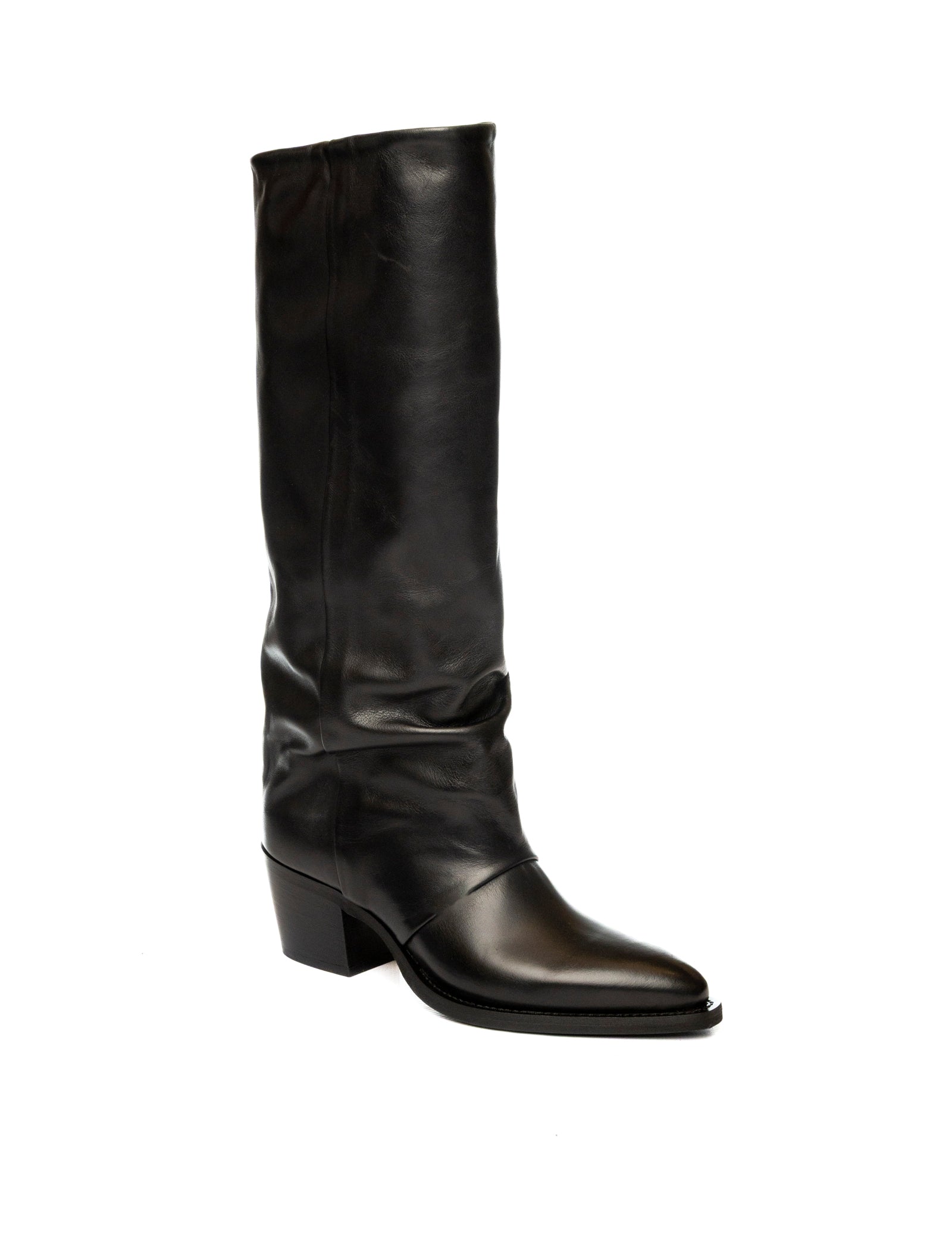 UP44 Stivale pelle nero RP953 VIT-NERO