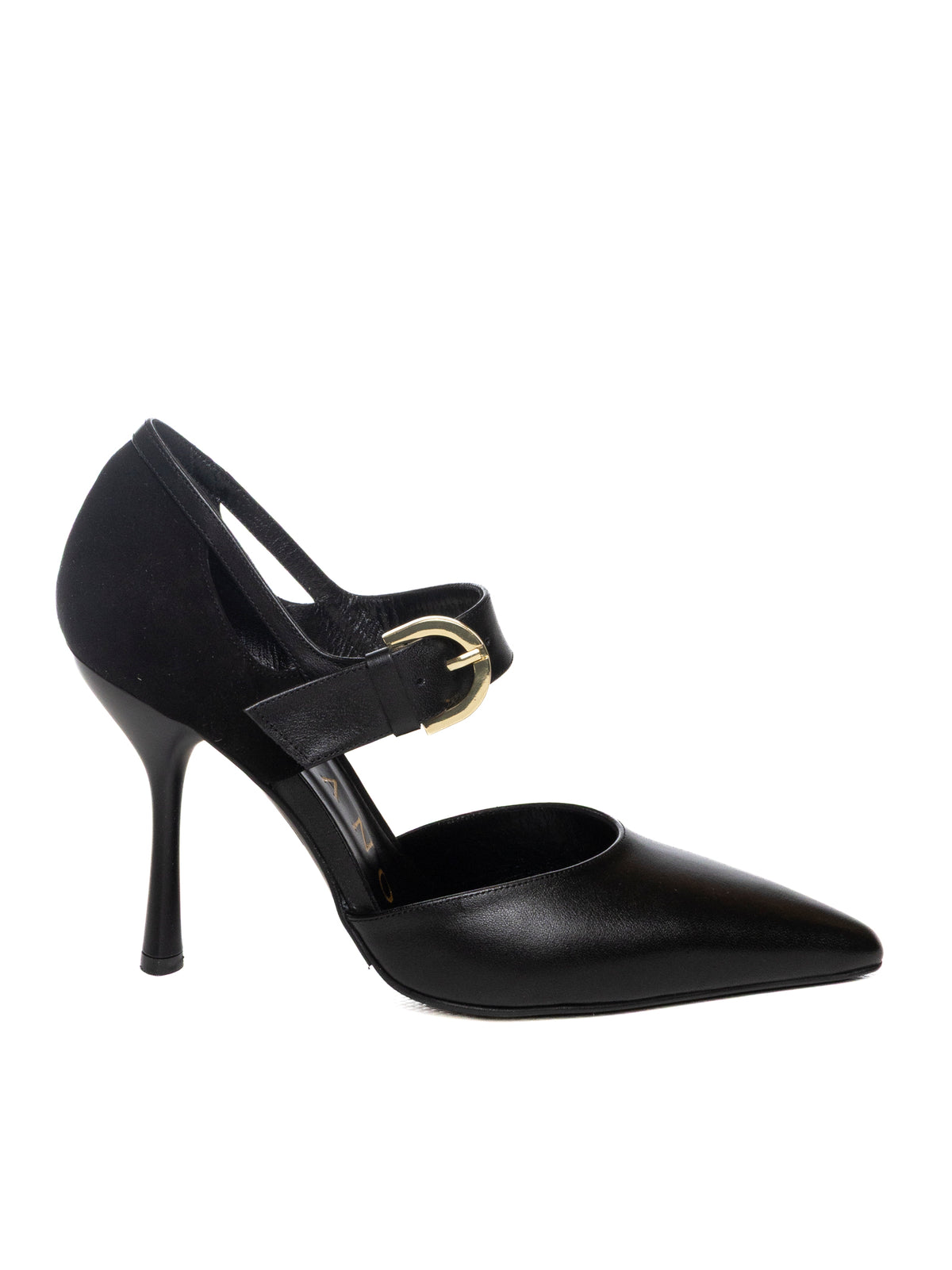 ALBANO kate90 vitello nero/cam nero/acc.oro 4327 VIT/CAM- NERO