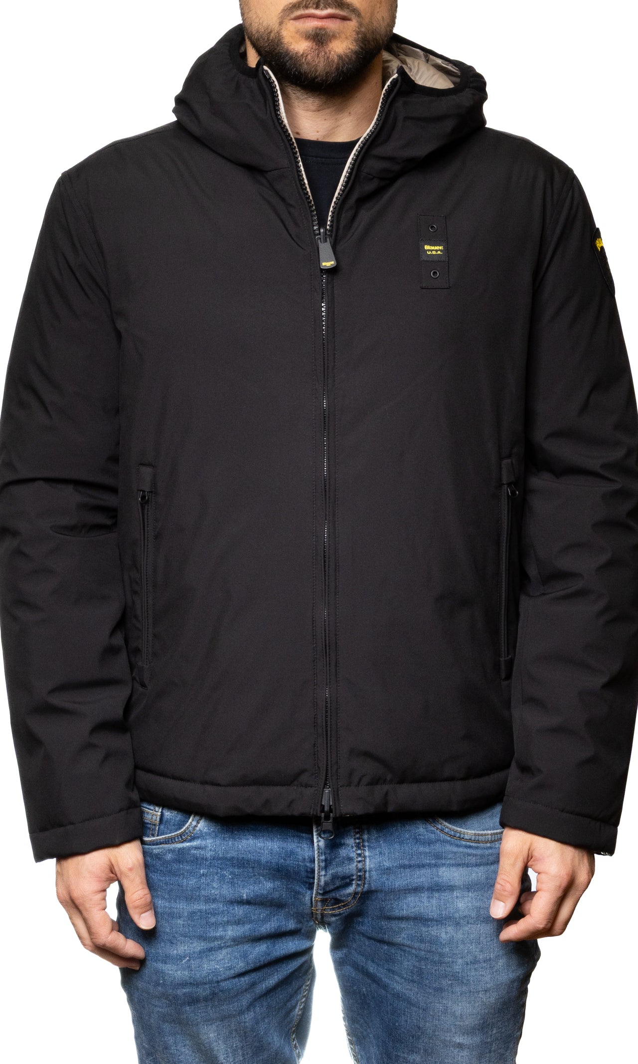 BLAUER piumino ballard nero C06082 BALLARD-999