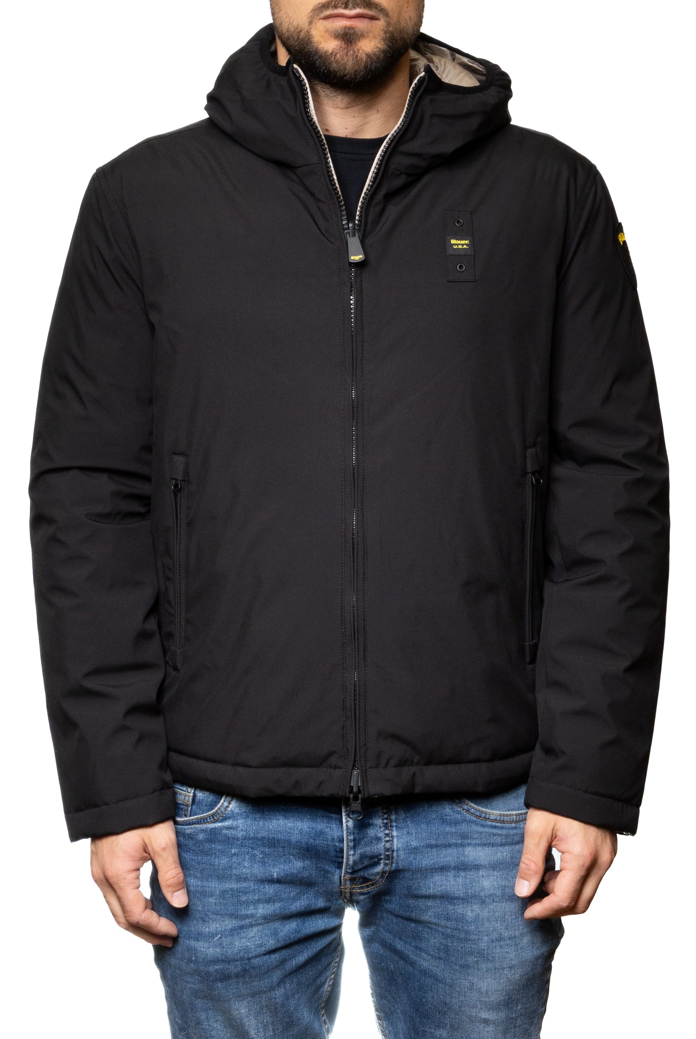 BLAUER piumino ballard nero C06082 BALLARD-999