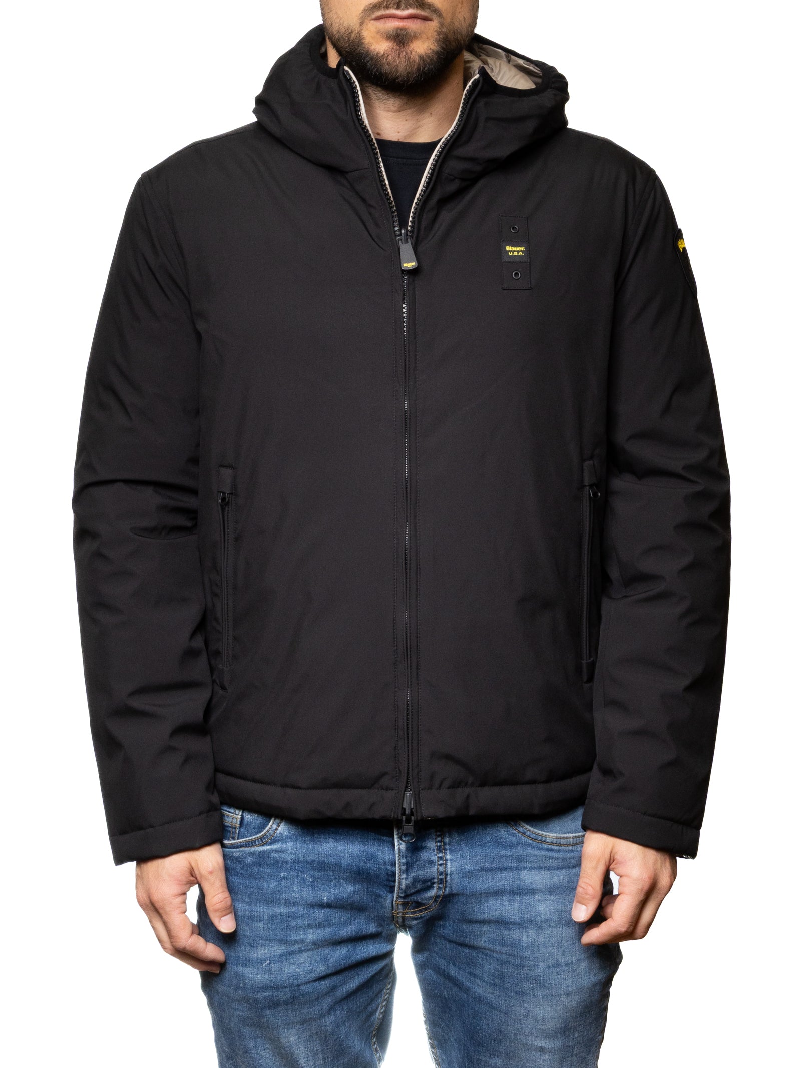 BLAUER piumino ballard nero C06082 BALLARD-999