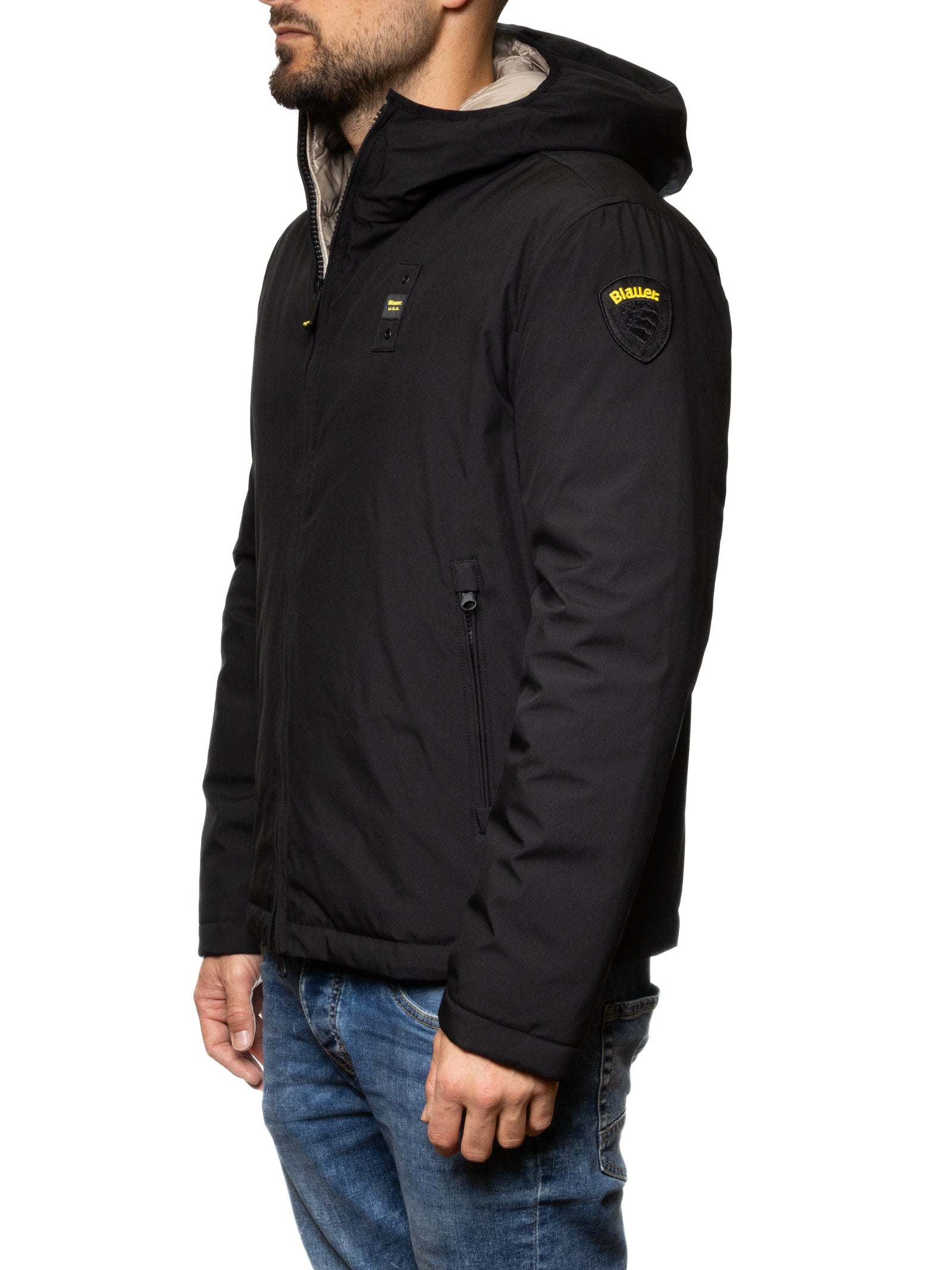 BLAUER piumino ballard nero C06082 BALLARD-999
