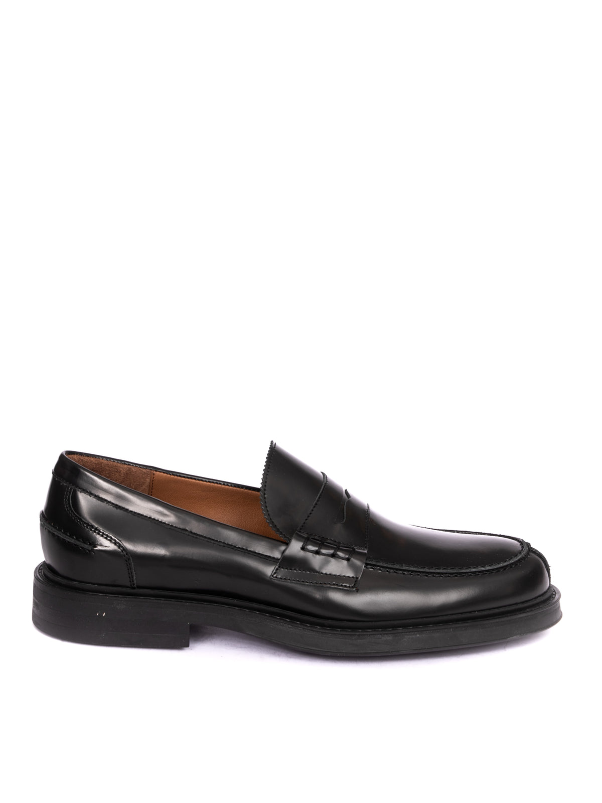 FRAU mocassino in pelle semilucida nero <BR/> A73Z8 STEPHANE-NERO
