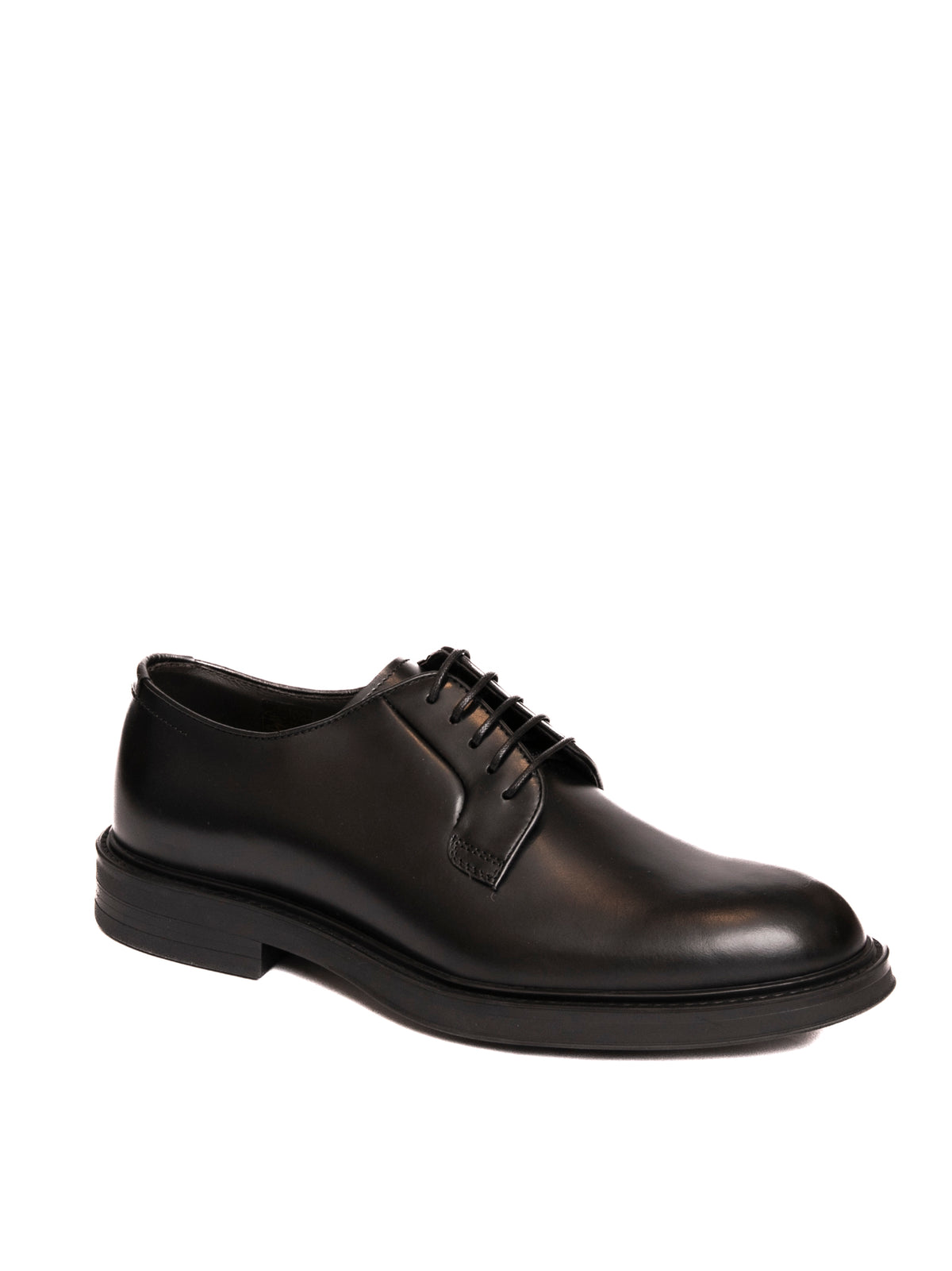 HENDERSON derby in pelle nero<BR/> 82200 VIT-NERO