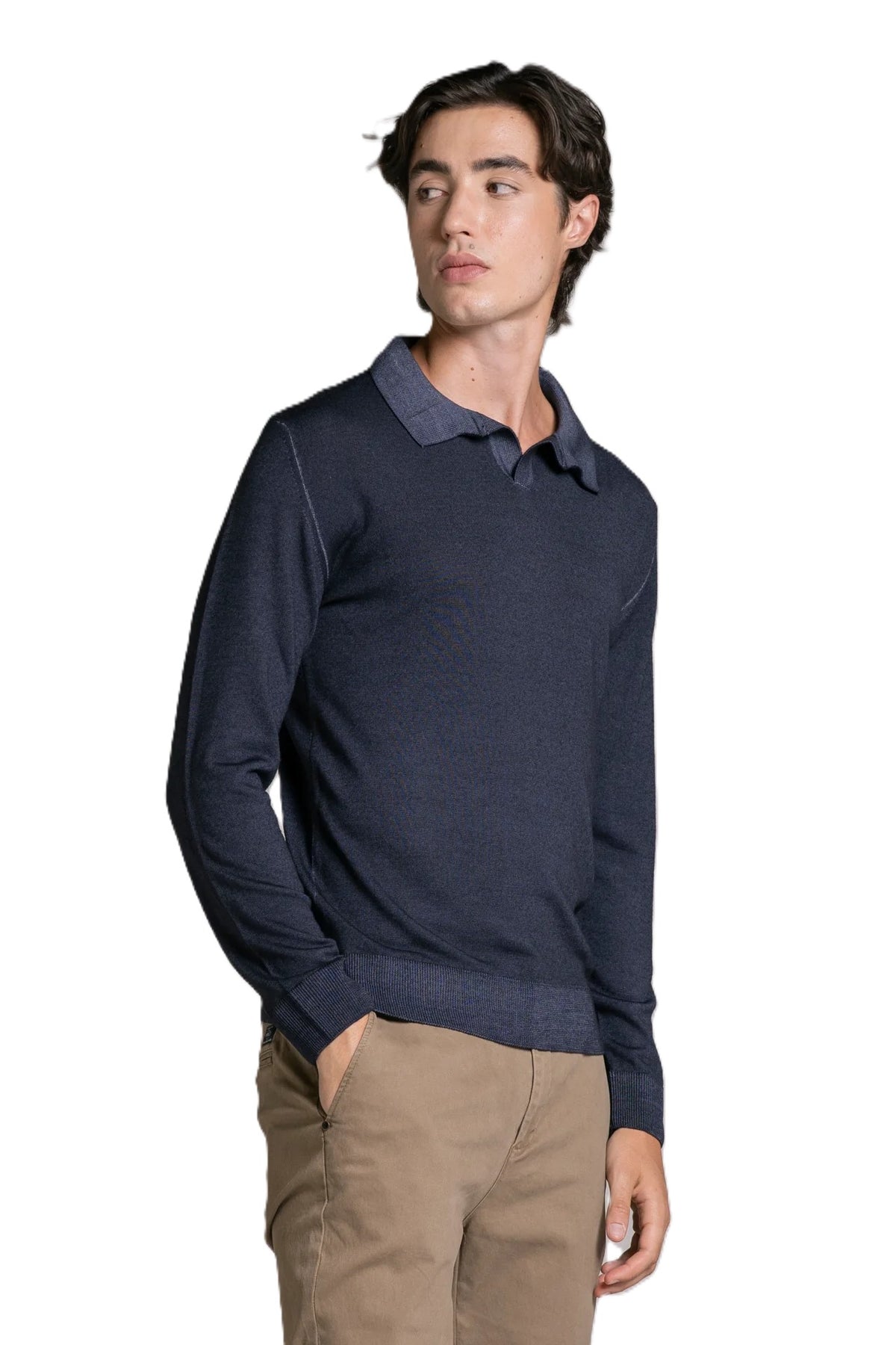 IMPURE pullover merino blu NEIL MERINOS-C01