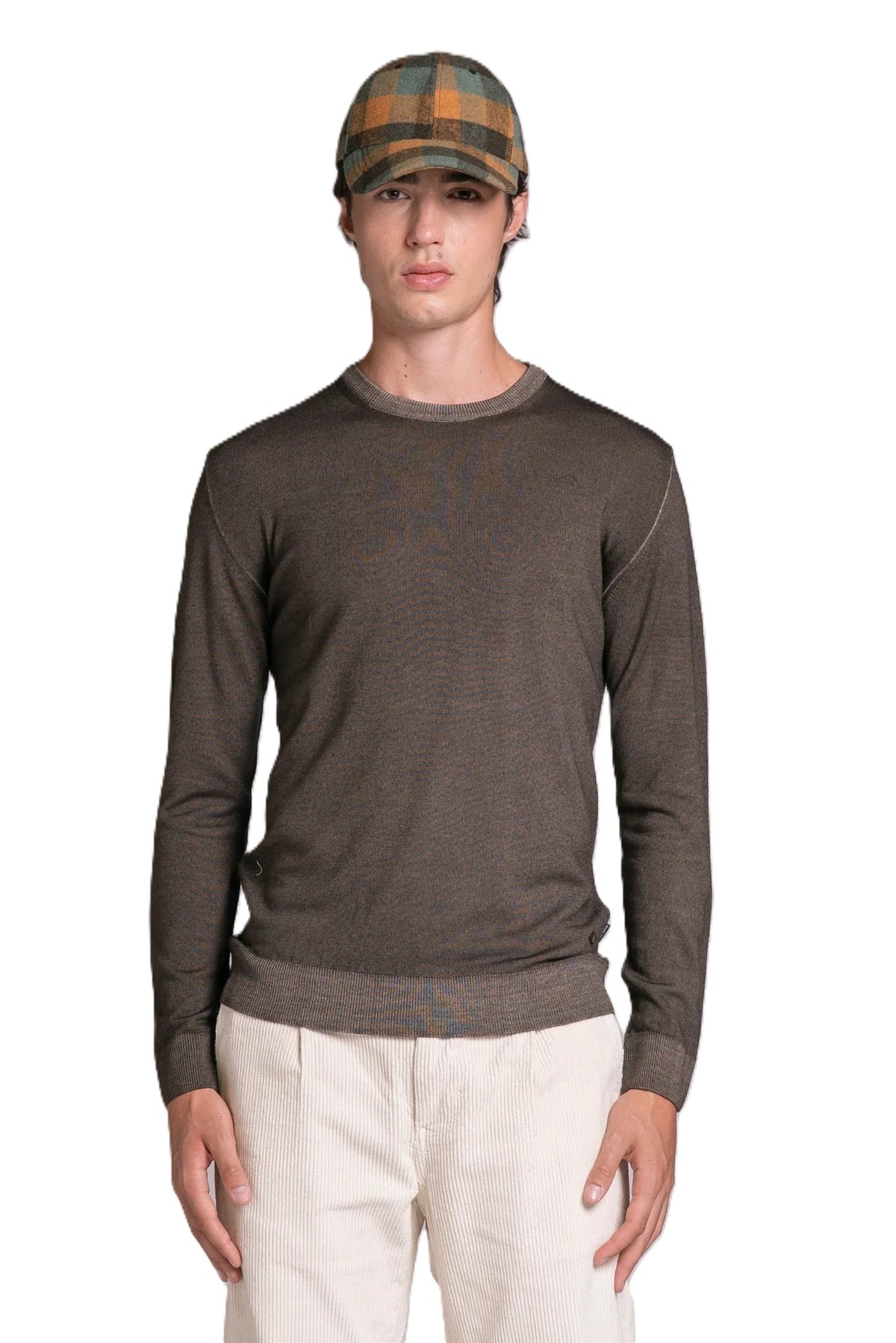 IMPURE pullover merino grigio TRENT MERINOS-C02