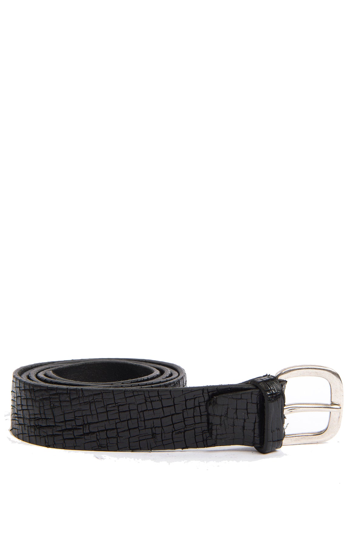 ITALIAN BELTS cintura pelle nera 528/35 PELLE-NERO