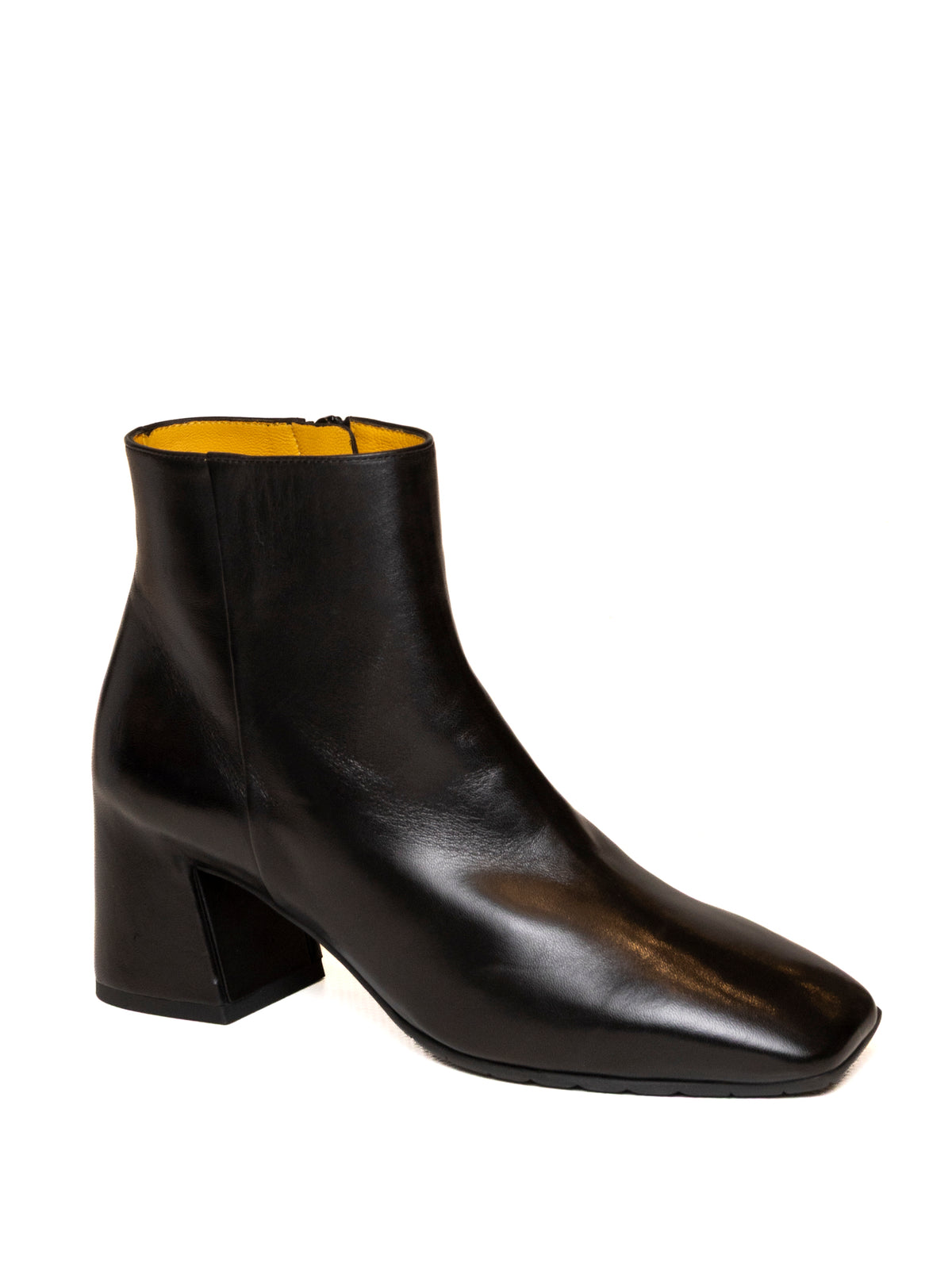 MARA BINI Tronchetto pelle nero T242 SETA-NERO