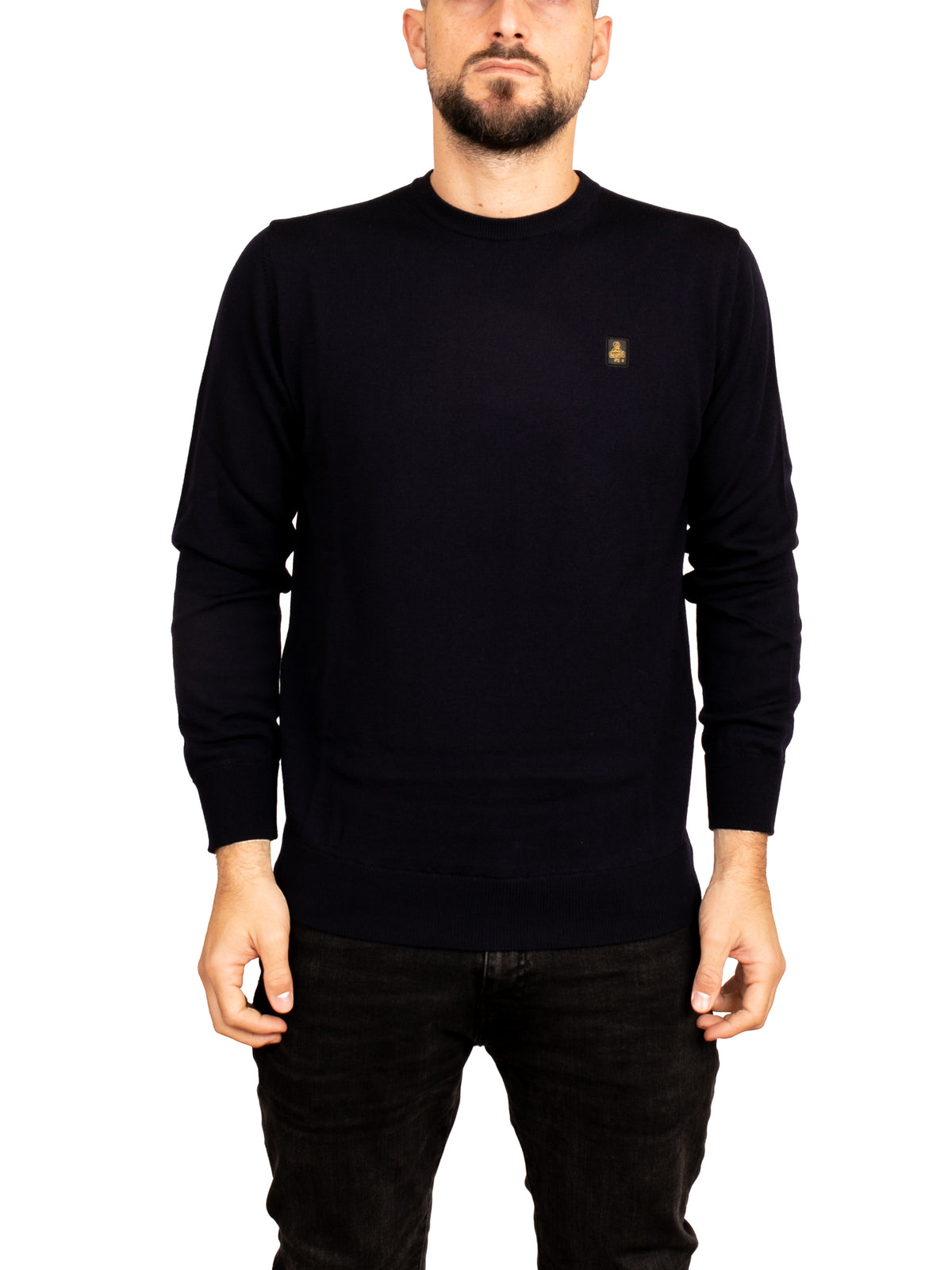 REFRIGIWEAR pullover bennet blu scuro<BR/> M26908 BENNET-F03700