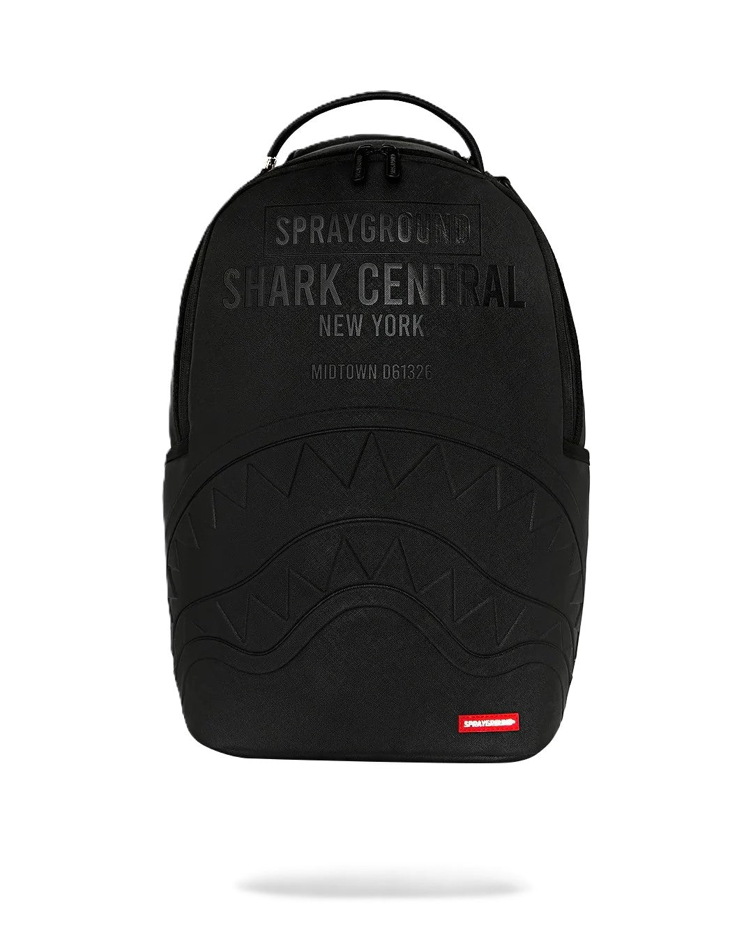 SPRAYGROUND 910B9626NSZ SHARK CENTRAL-EMBOSSED BLACK