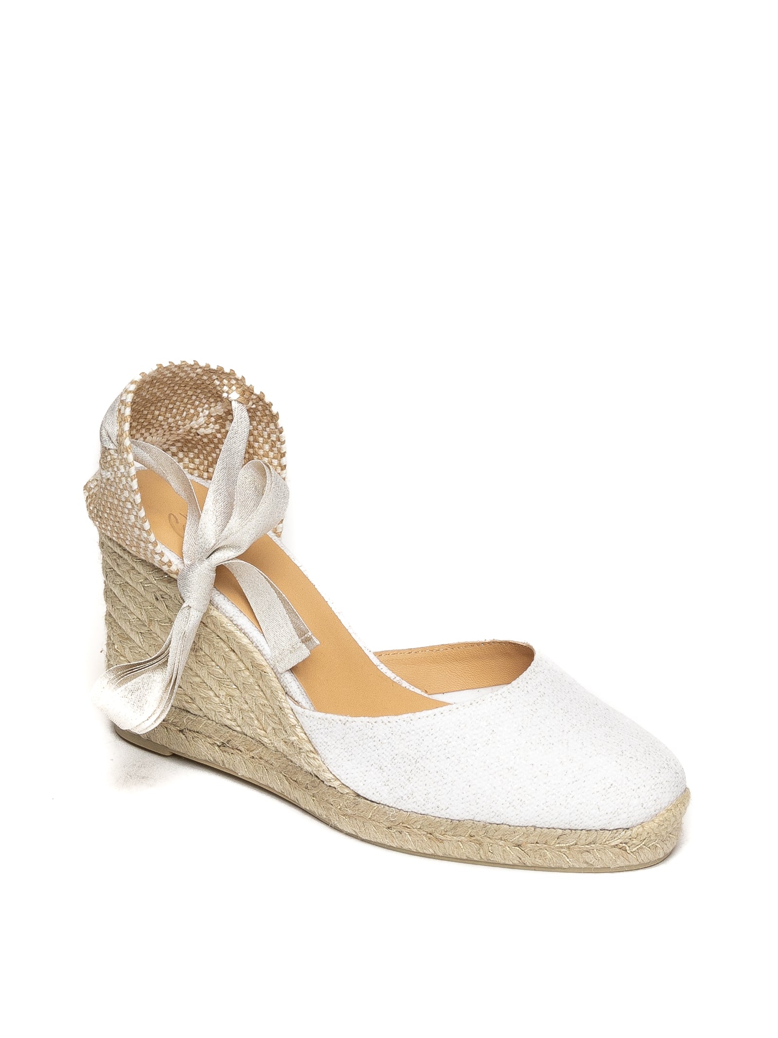CASTANER Espadrillas carina bianco/oro CARINA 021767 METALIZADO-4078