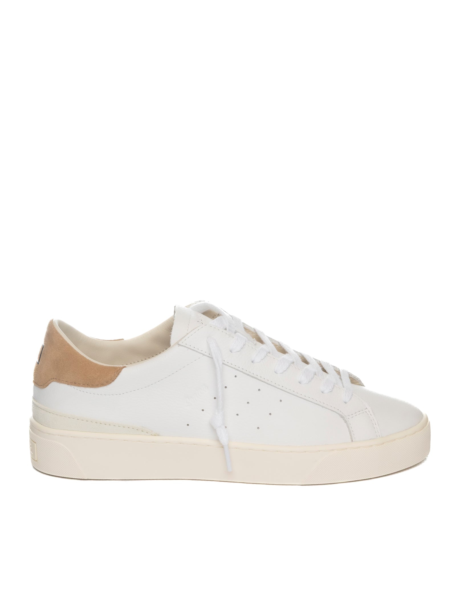 D.A.T.E. Sneaker sonica bianco/beige SONICA CALF-WHI/BEIGE
