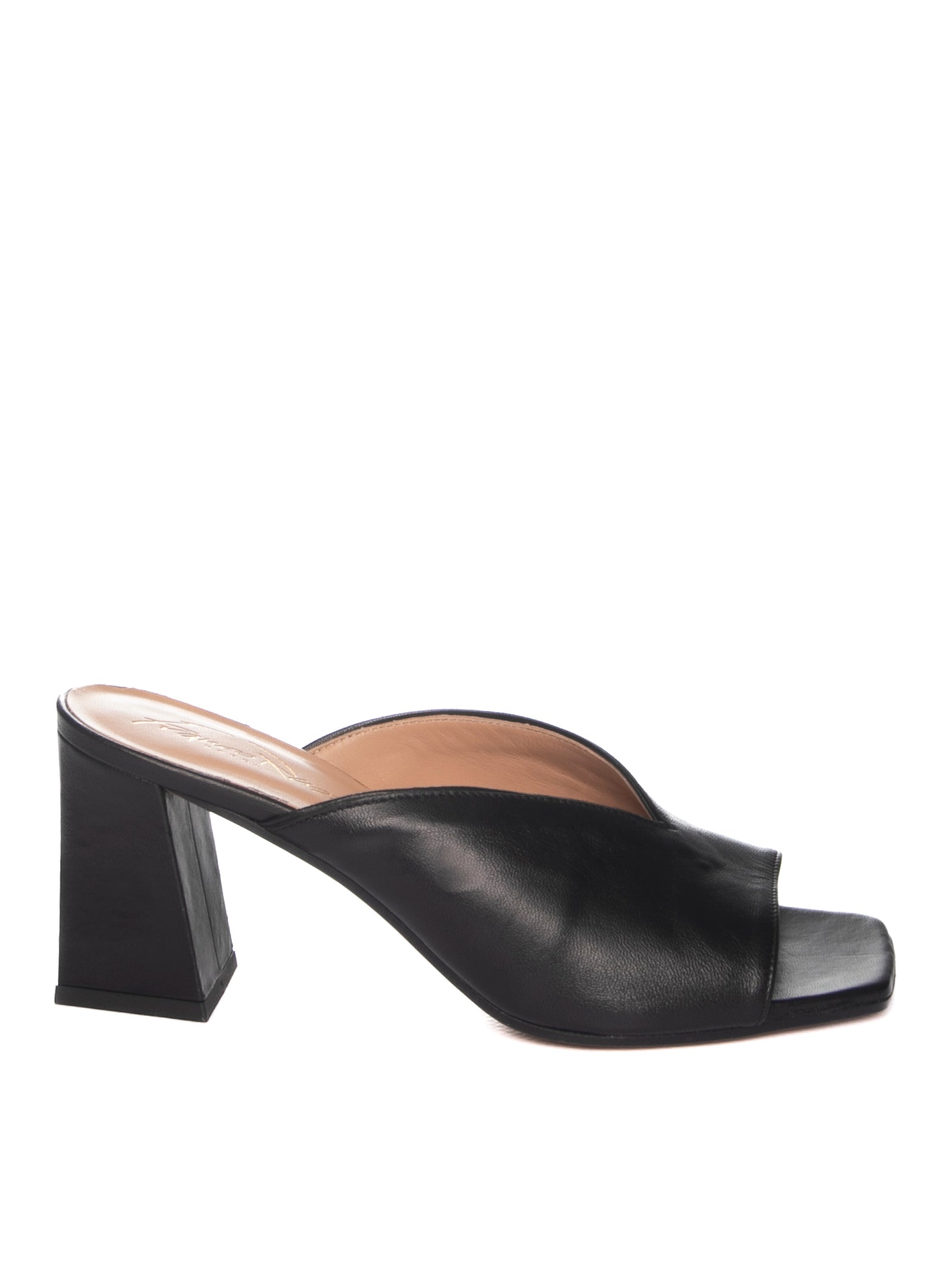 FRANCO RUSSO sandalo nappa nero 2806 NAPPA-NERO