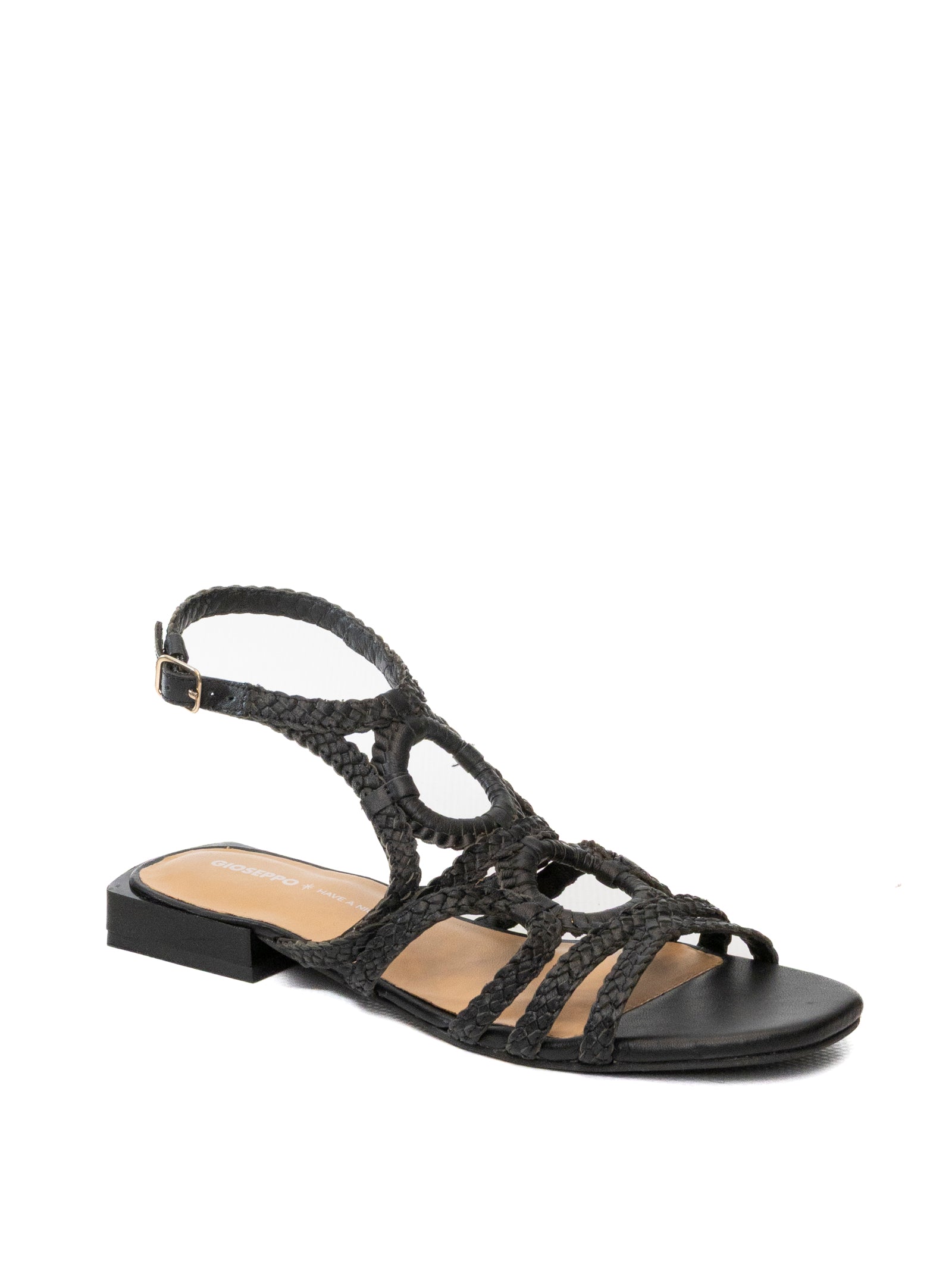 GIOSEPPO Sandalo intrecciato nero 75455 BIRCH-NERO