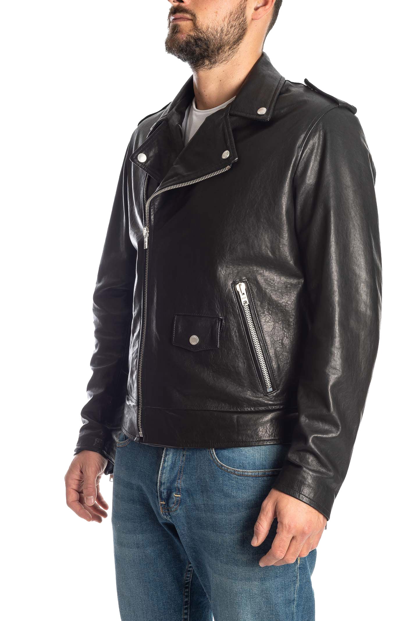 PK BY PASKAL Chiodo nappa naturale nero 752 NAPPA NAT-NERO